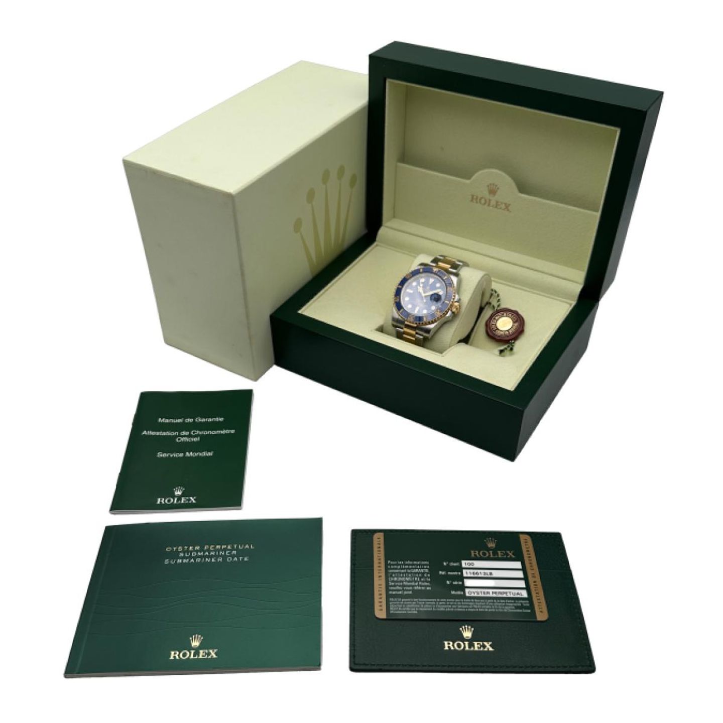 Rolex Submariner Date 116613LB (2014) - Blauw wijzerplaat 40mm Goud/Staal (5/5)
