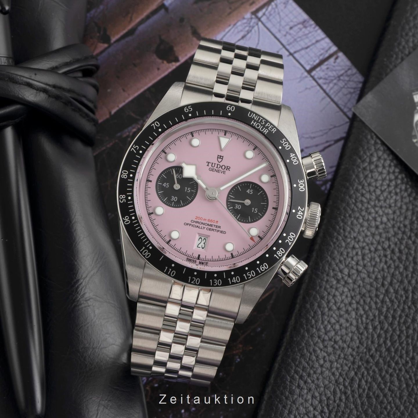 Tudor Black Bay Chrono 79360N (Unknown (random serial)) - Pink dial 41 mm Steel case (3/8)