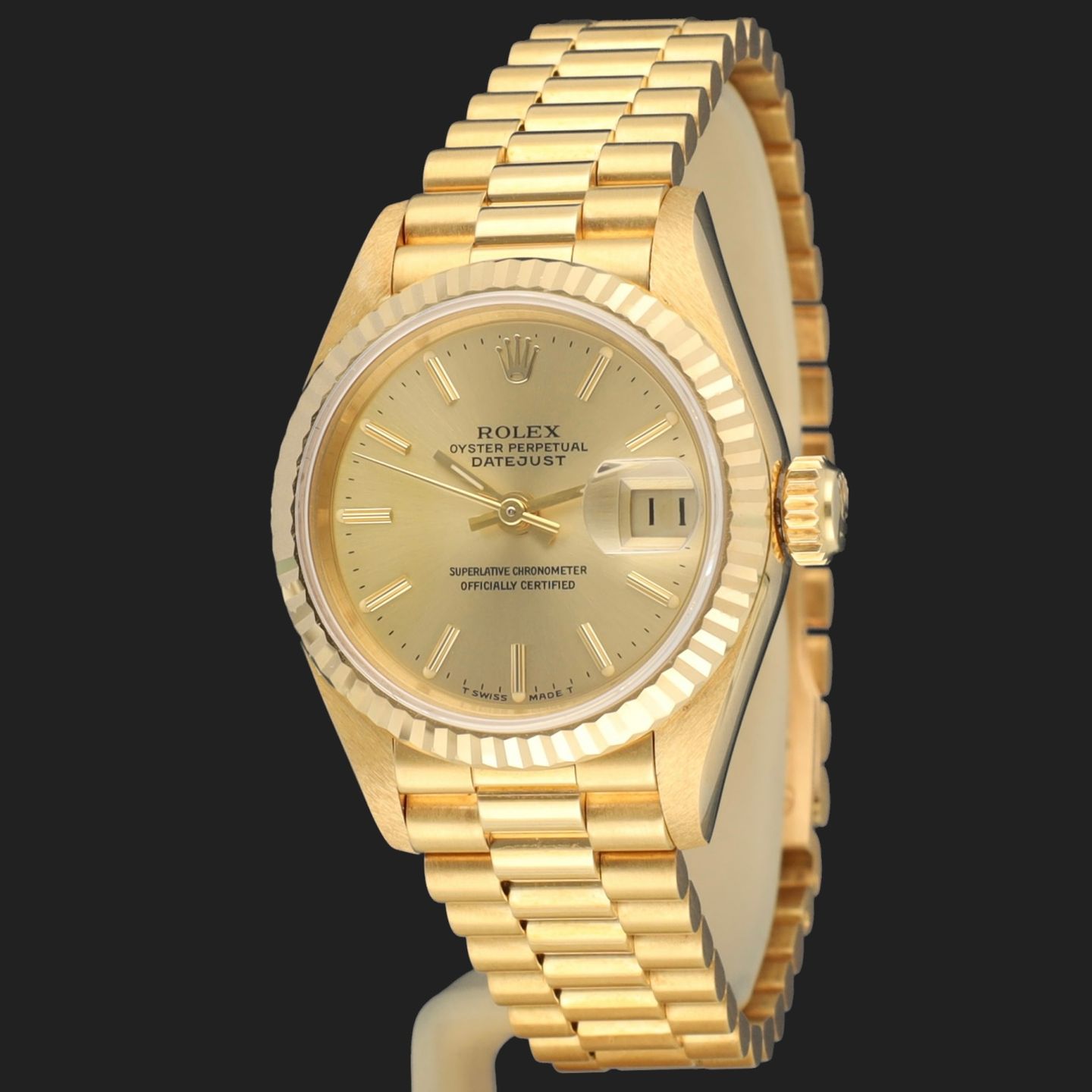 Rolex Lady-Datejust 69178 (1988) - 26 mm Yellow Gold case (1/8)