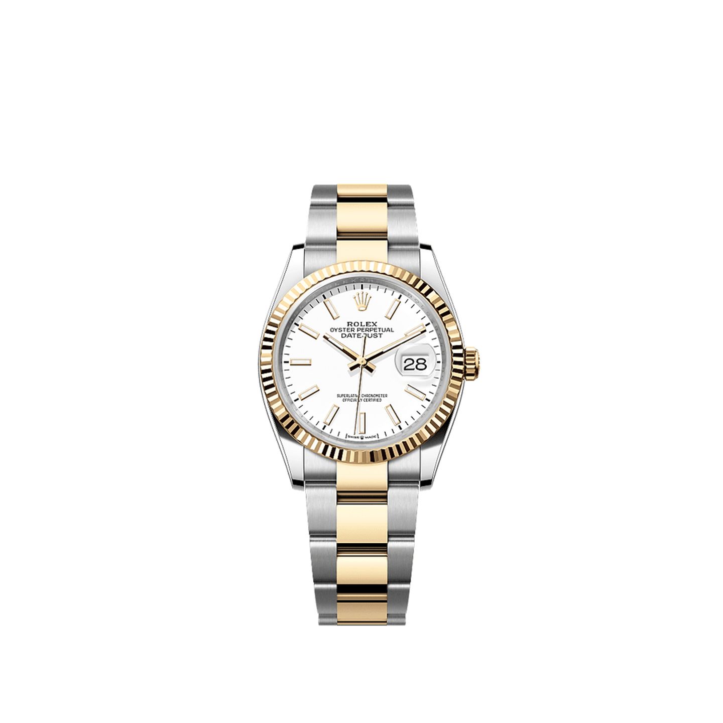 Rolex Datejust 36 126233 (2025) - Wit wijzerplaat 36mm Goud/Staal (1/1)