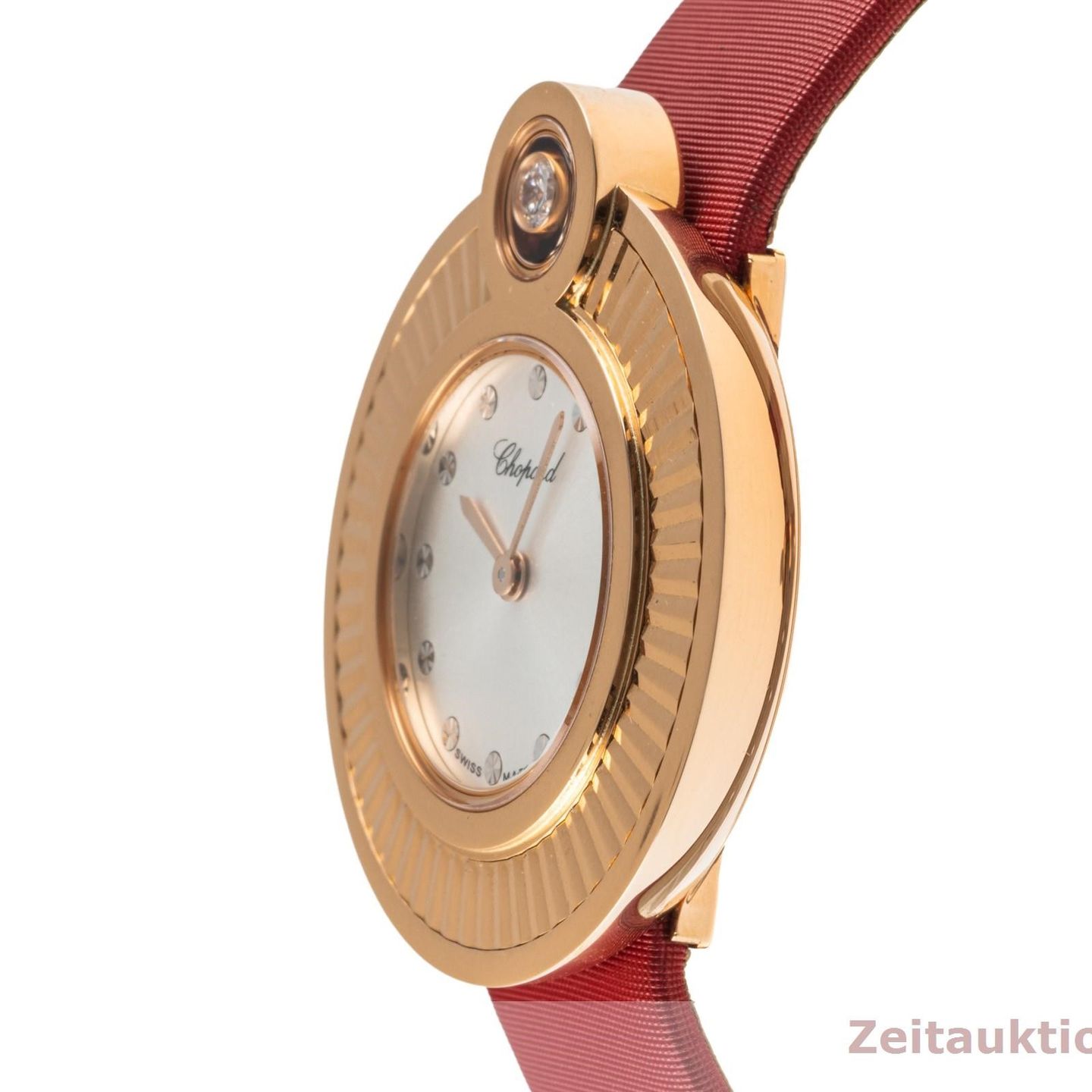 Chopard Happy Diamonds 4407 (2015) - Pearl dial 30 mm Red Gold case (6/8)