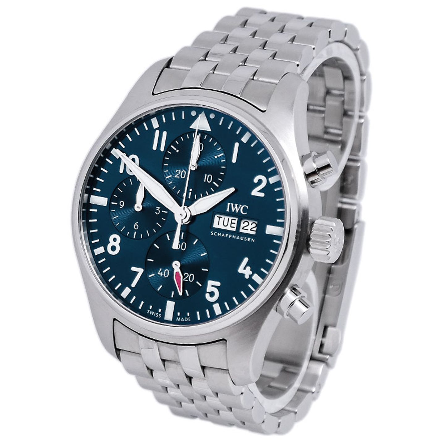 IWC Pilot Chronograph IW388102 (2021) - Blue dial 41 mm Steel case (2/6)