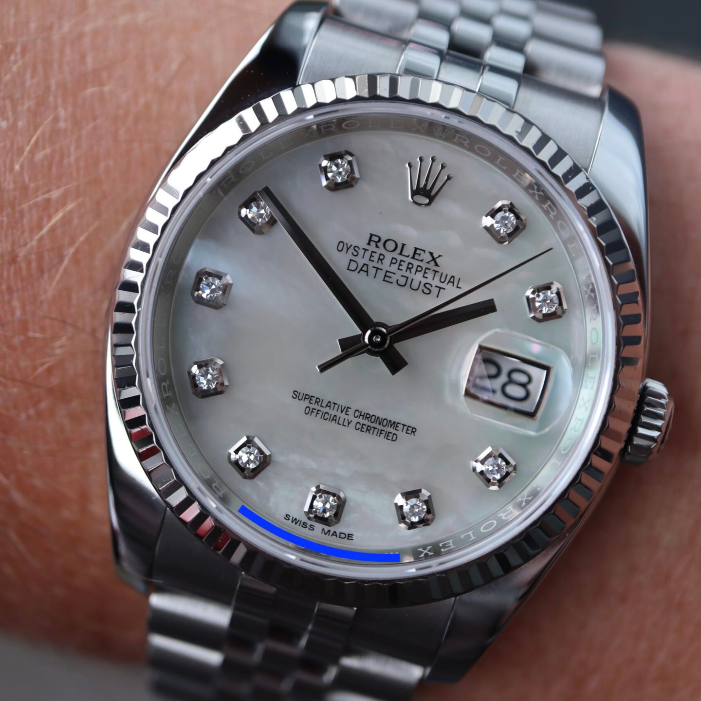 Rolex Datejust 36 116234 (2018) - Parelmoer wijzerplaat 36mm Staal (1/8)