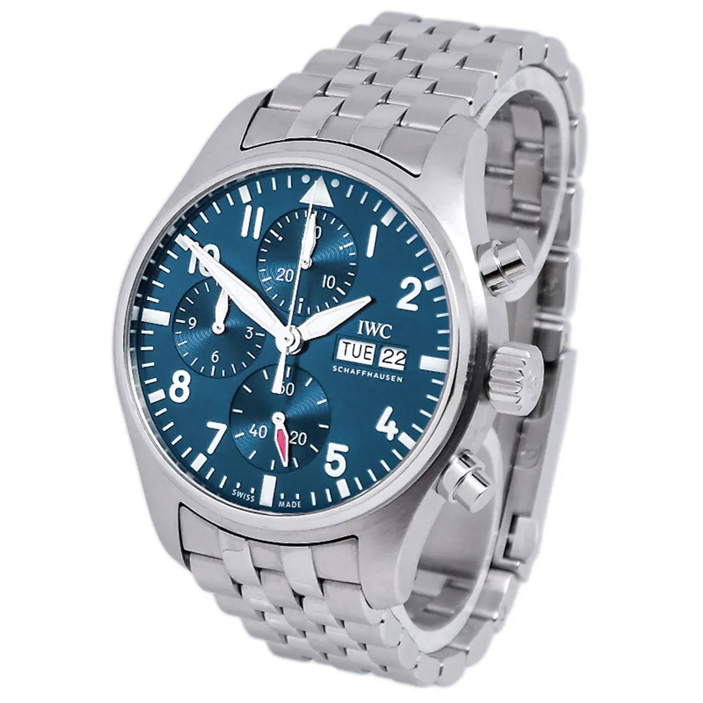 IWC Pilot Chronograph IW388102 (2021) - Blauw wijzerplaat 41mm Staal (4/8)