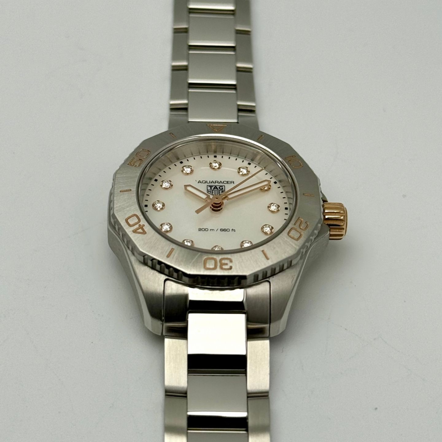 TAG Heuer Aquaracer Lady WBP1450.BA0622 (2022) - White dial 30 mm Steel case (8/8)