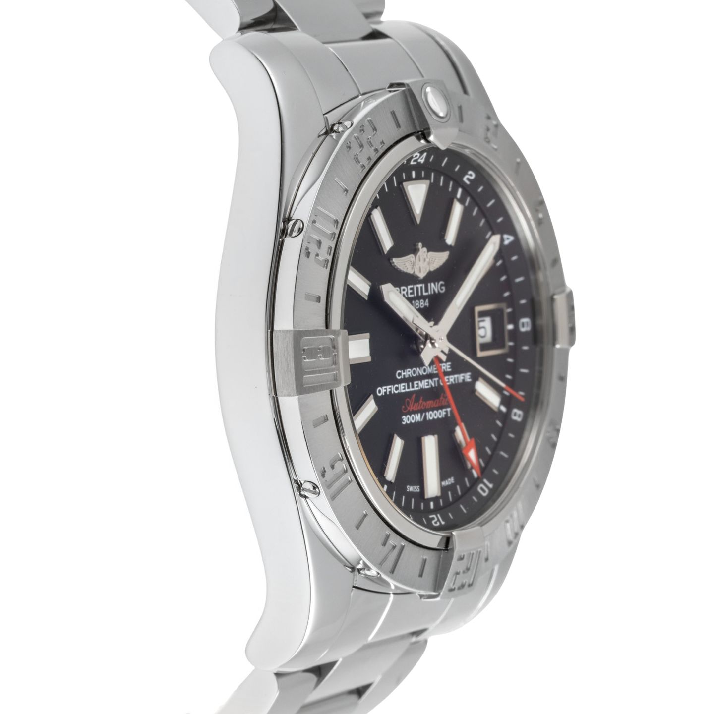 Breitling Avenger II GMT A32390111B1A1 (Onbekend (willekeurig serienummer)) - Zwart wijzerplaat 43mm Staal (7/8)