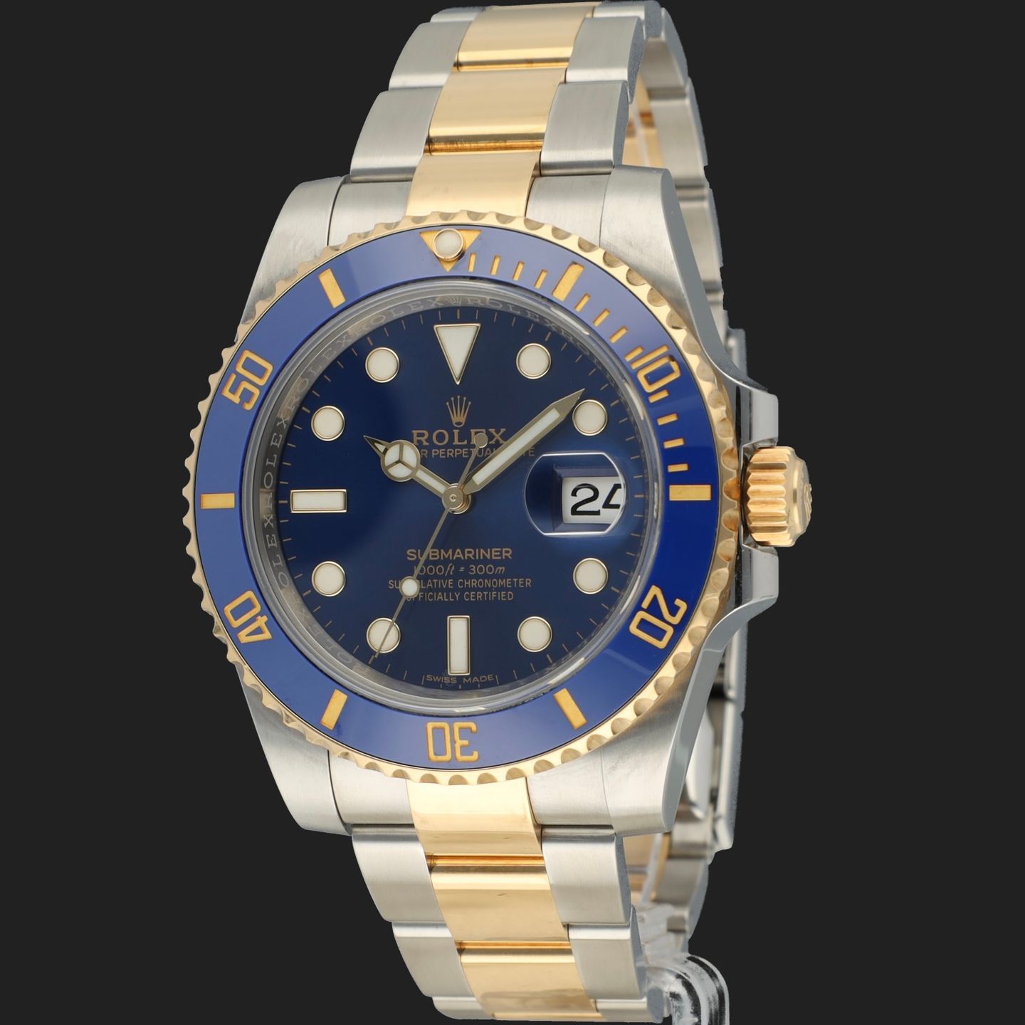 Rolex Submariner Date 116613LB (2017) - Blue dial 40 mm Gold/Steel case (1/8)