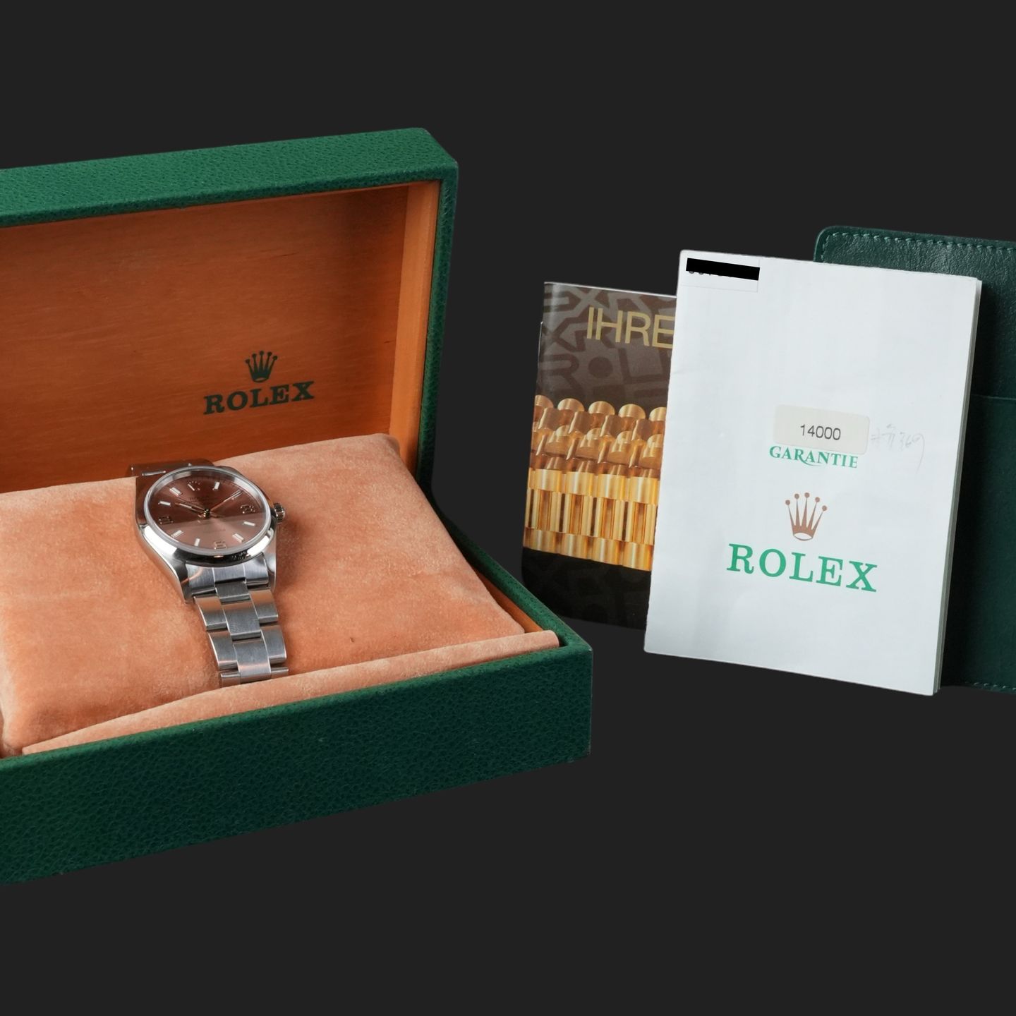 Rolex Air-King 14000 (1999) - Pink dial 34 mm Steel case (8/8)