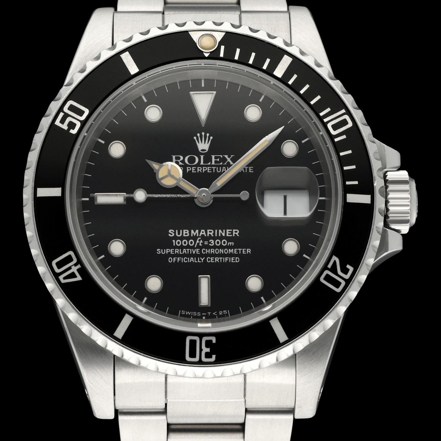 Rolex Submariner Date 168000 (1987) - Black dial 40 mm Steel case (1/8)