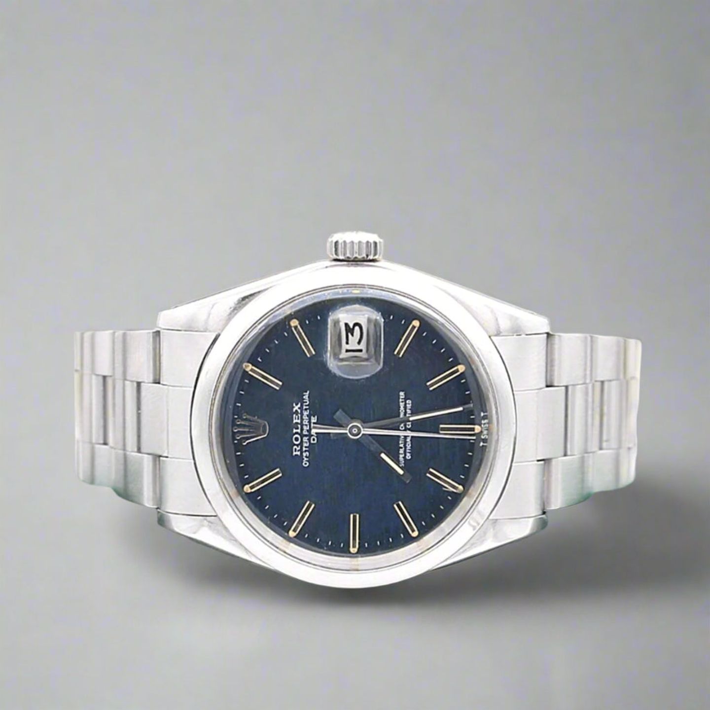 Rolex Oyster Perpetual Date 1500 (Unknown (random serial)) - Blue dial 34 mm Steel case (2/7)