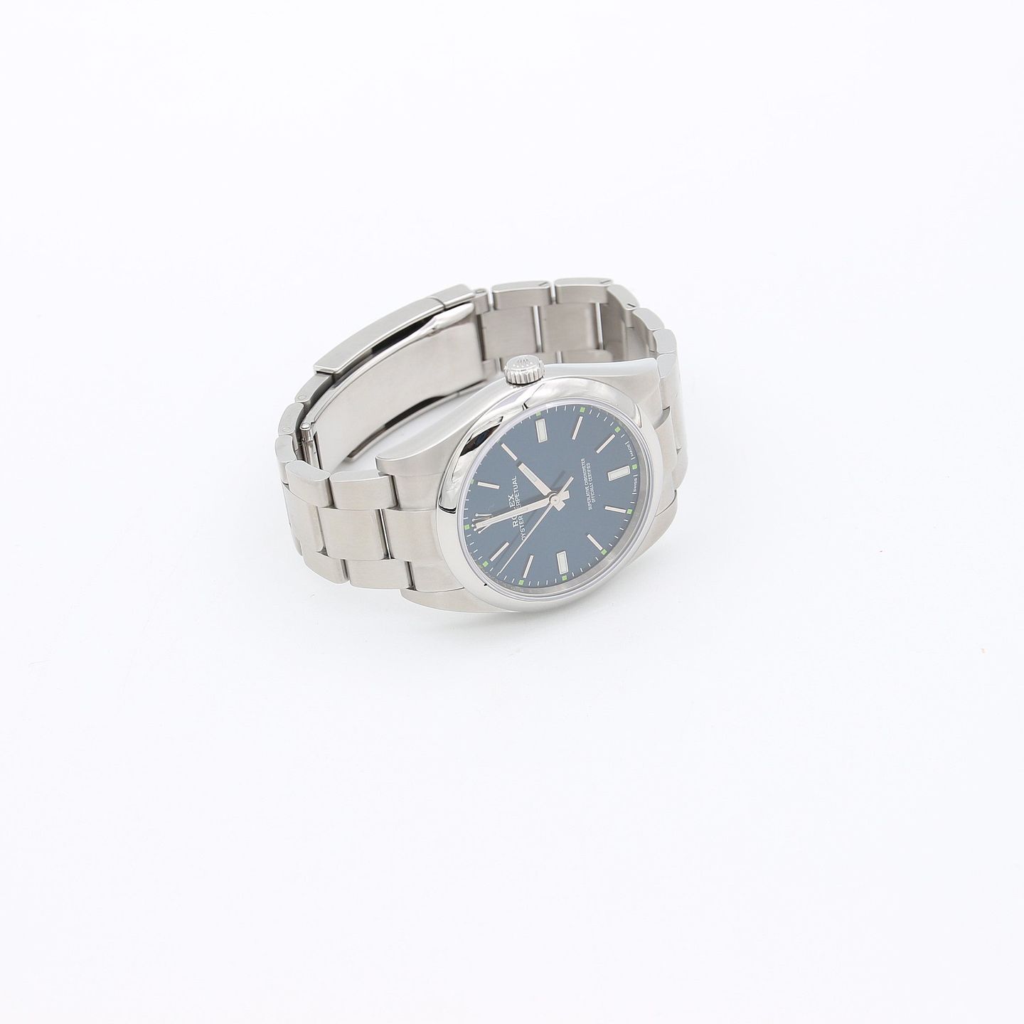 Rolex Oyster Perpetual 39 114300 (Unknown (random serial)) - Blue dial 39 mm Steel case (7/8)