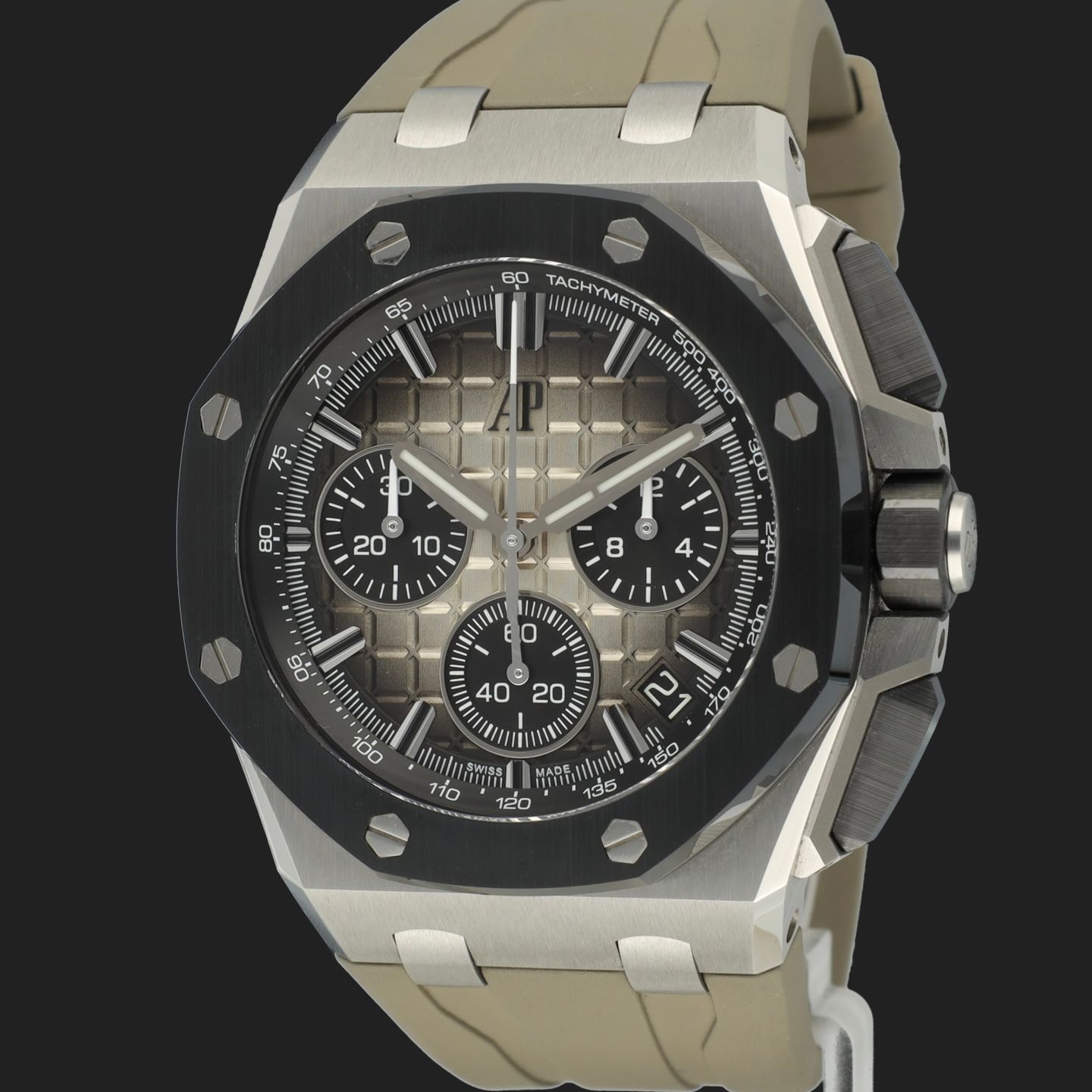 Audemars Piguet Royal Oak Offshore Chronograph 26420SO.OO.A600CA.01 (2024) - Beige wijzerplaat 43mm Staal (1/8)