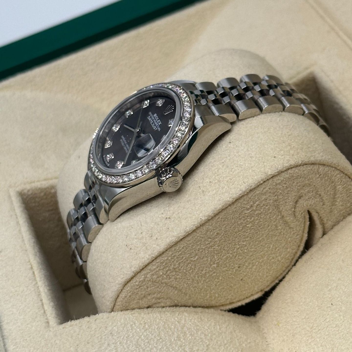 Rolex Lady-Datejust 279384RBR (2024) - Grijs wijzerplaat 28mm Staal (6/8)