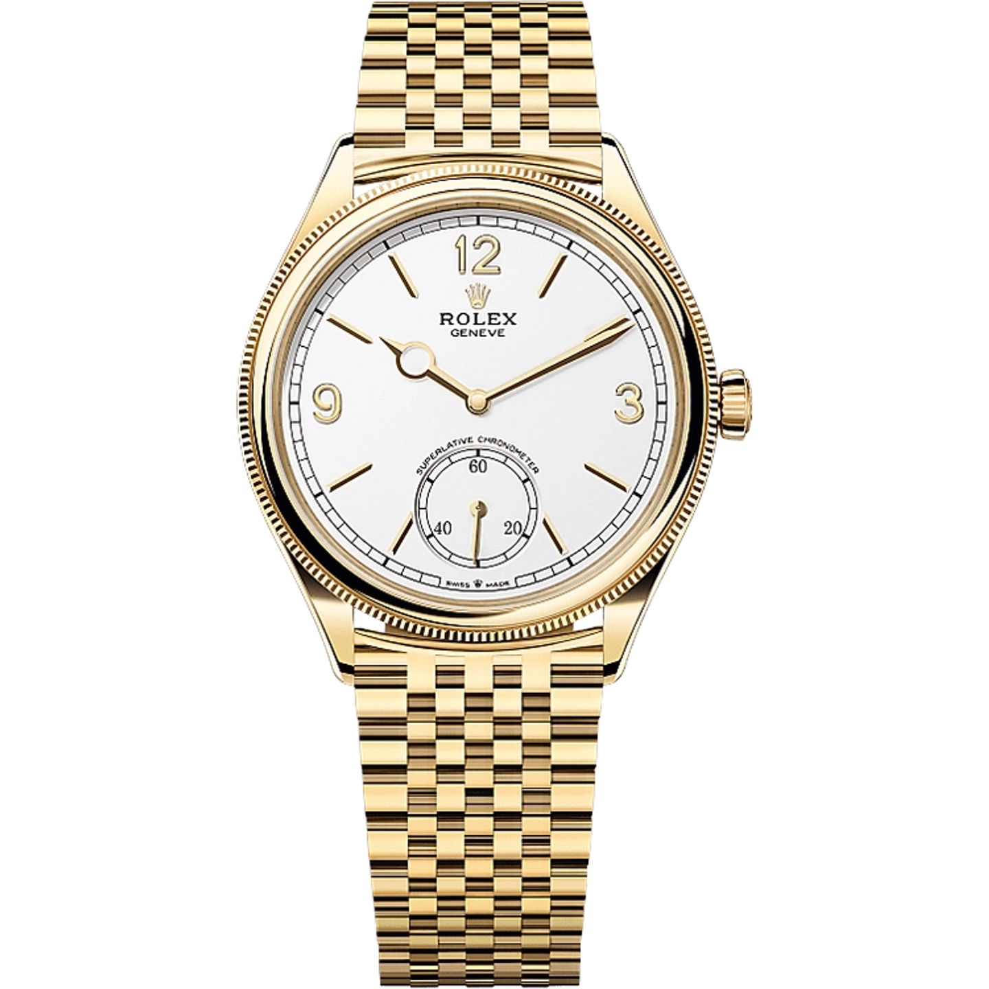 Rolex Perpetual 1908 52508 (2025) - Wit wijzerplaat 39mm Geelgoud (1/1)