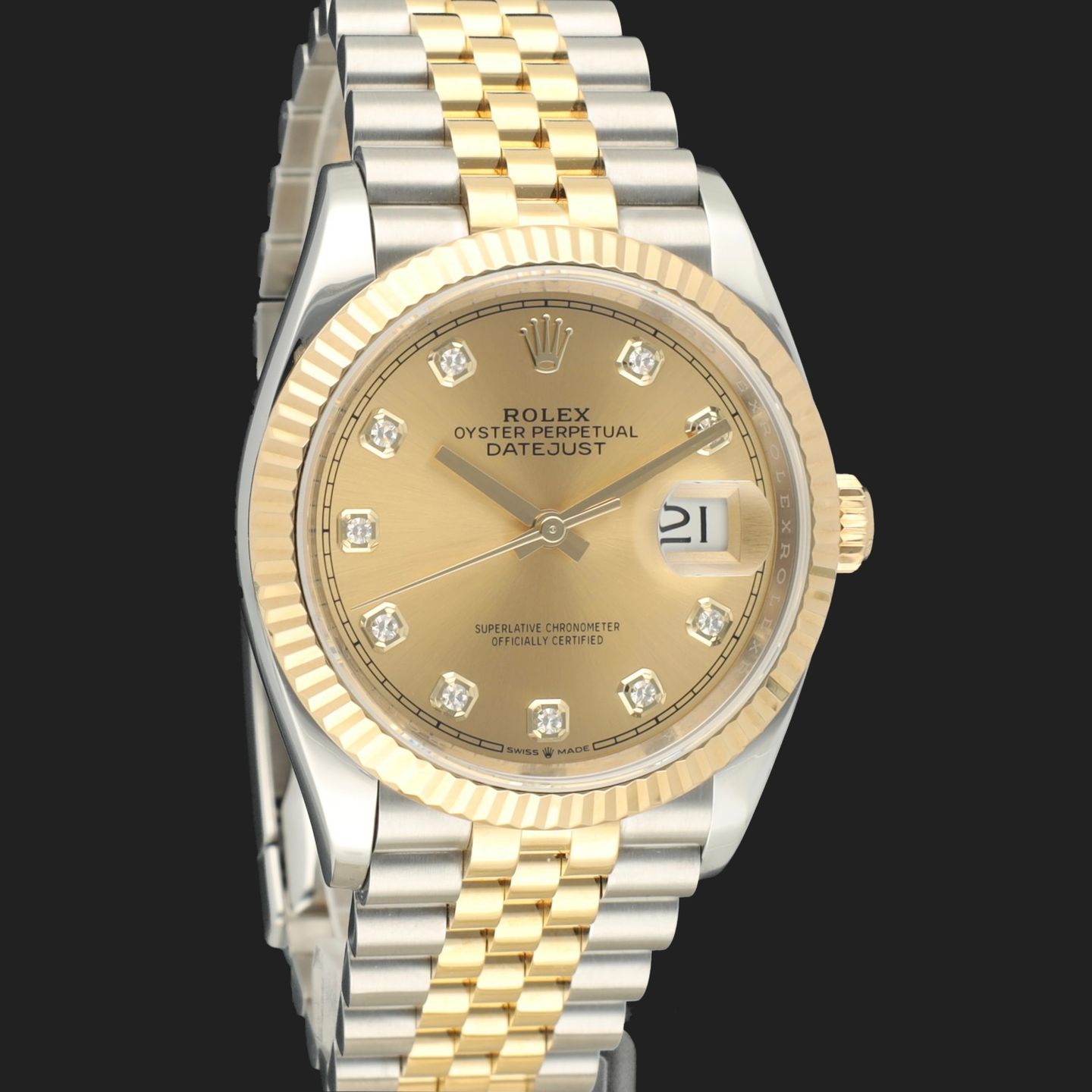 Rolex Datejust 36 126233 (2019) - Champagne dial 36 mm Gold/Steel case (4/8)
