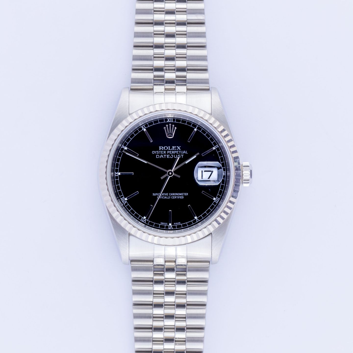 Rolex Datejust 36 16234 (2001) - Black dial 36 mm Steel case (3/8)