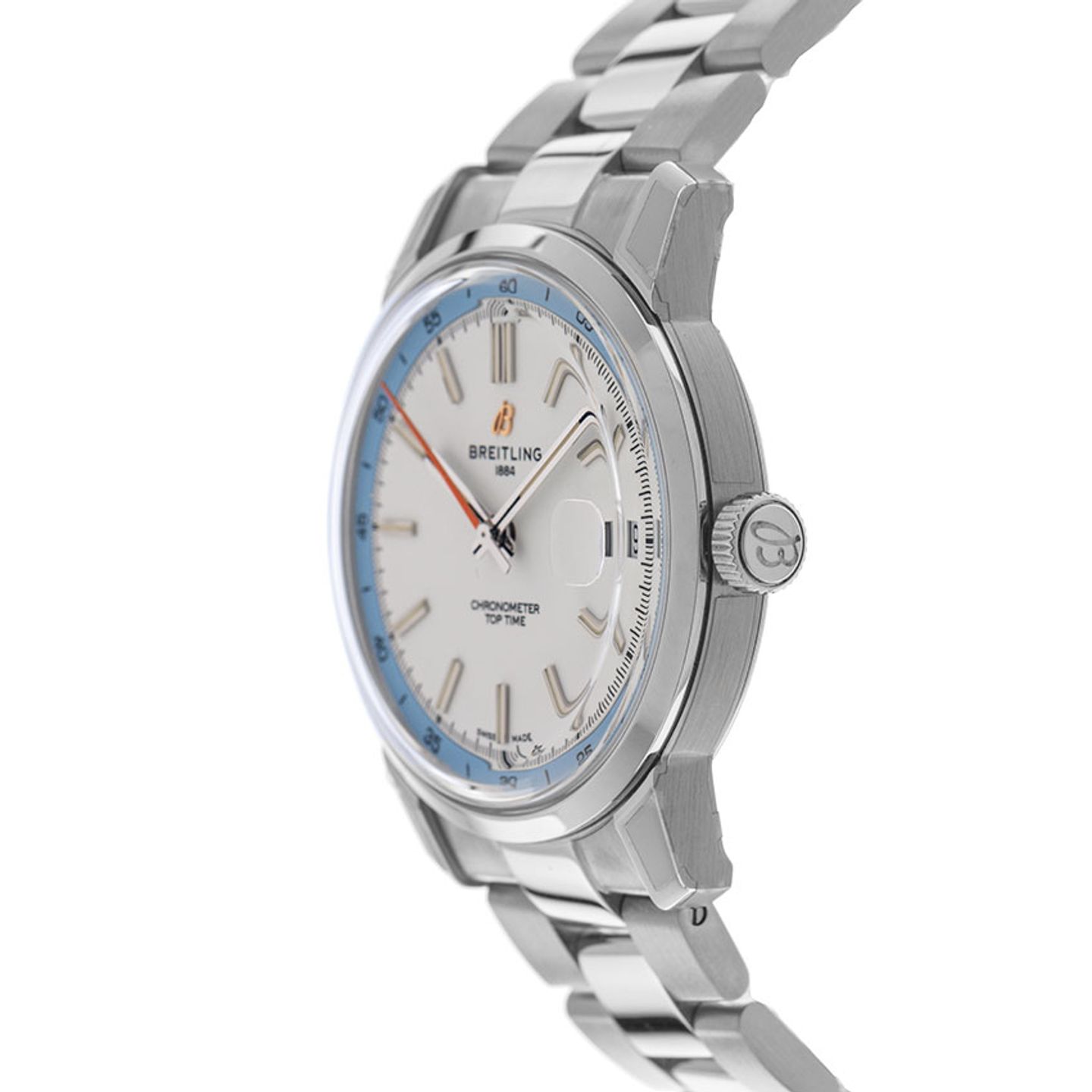 Breitling Top Time AB3113281A1A1 (2025) - Zilver wijzerplaat 38mm Staal (4/7)