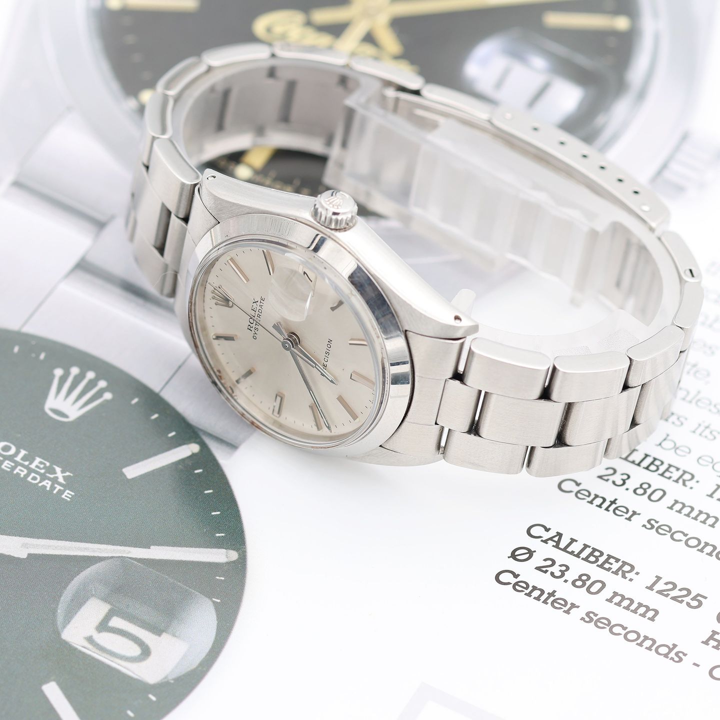 Rolex Oyster Precision 6694 (Unknown (random serial)) - Silver dial 34 mm Steel case (8/8)