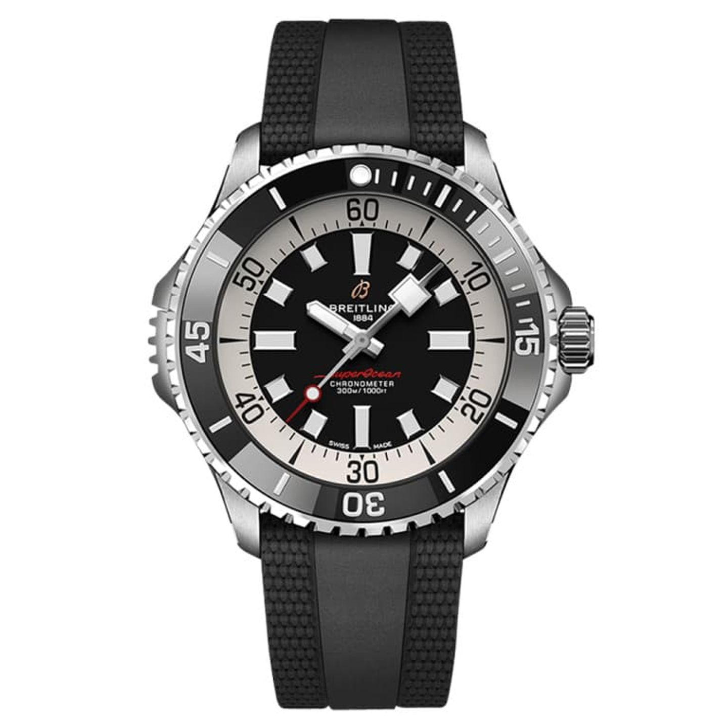 Breitling Superocean A17378211B1S1 (2024) - Zwart wijzerplaat 46mm Staal (1/1)