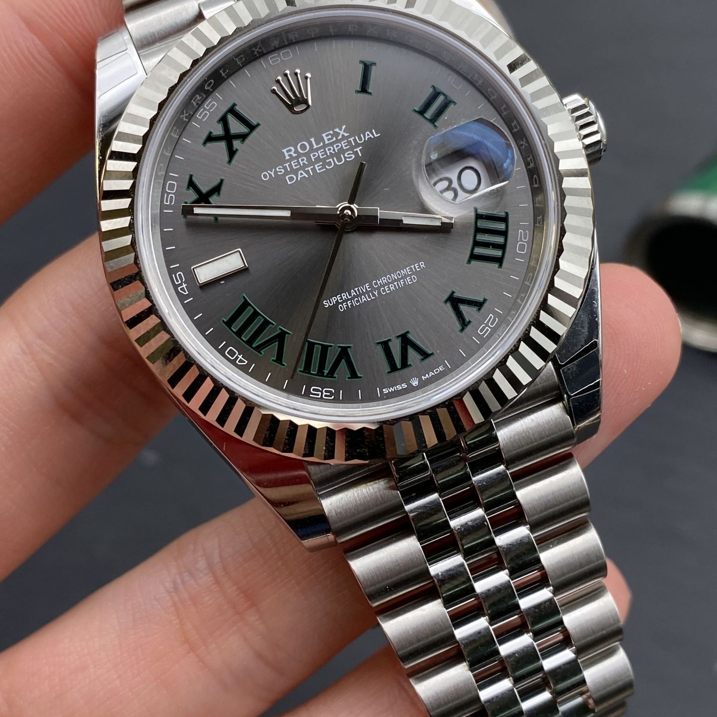 Rolex Datejust 41 126334 (Unknown (random serial)) - Grey dial 41 mm Steel case (7/8)