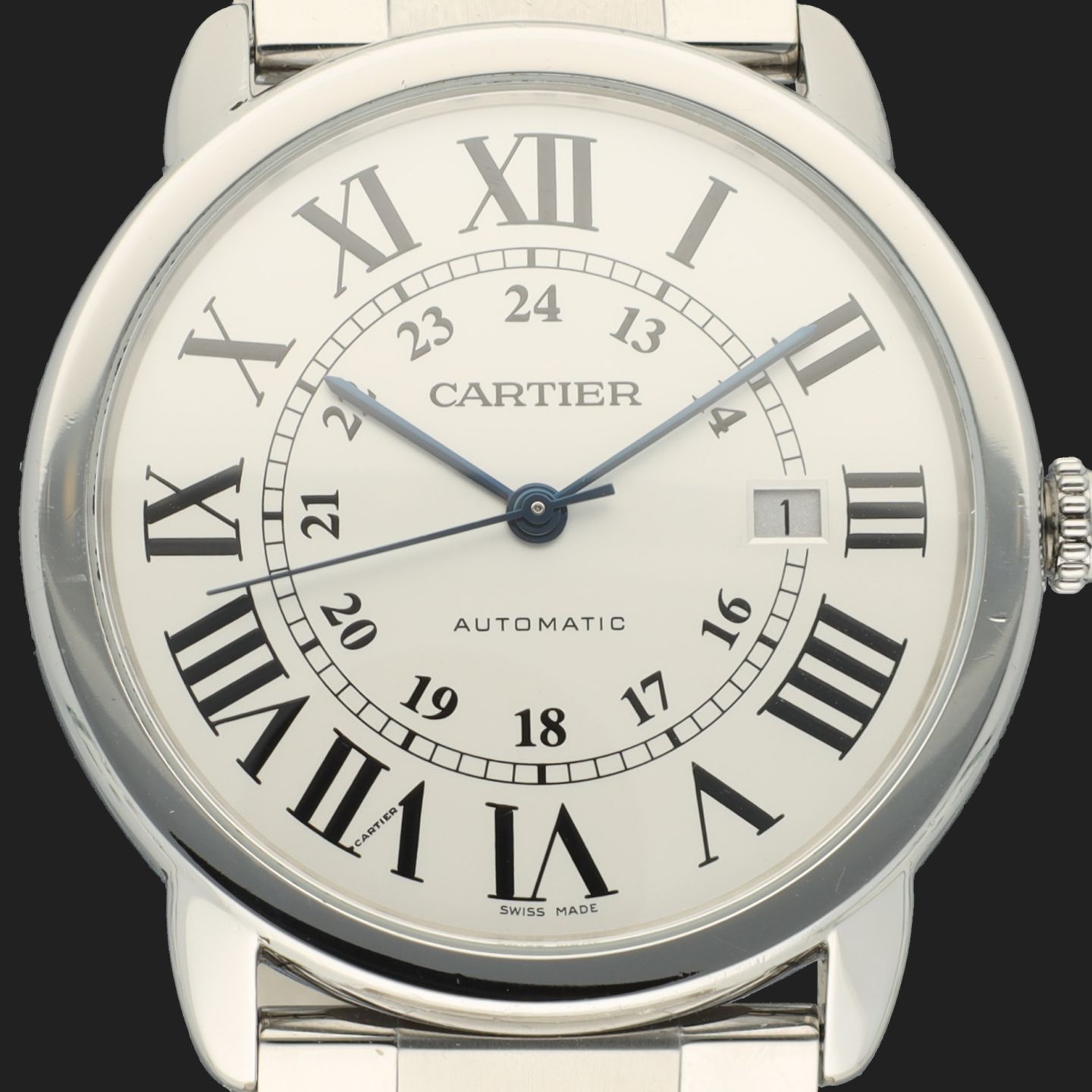 Cartier Ronde Solo de Cartier W6701011 (2018) - Zilver wijzerplaat 42mm Staal (2/8)