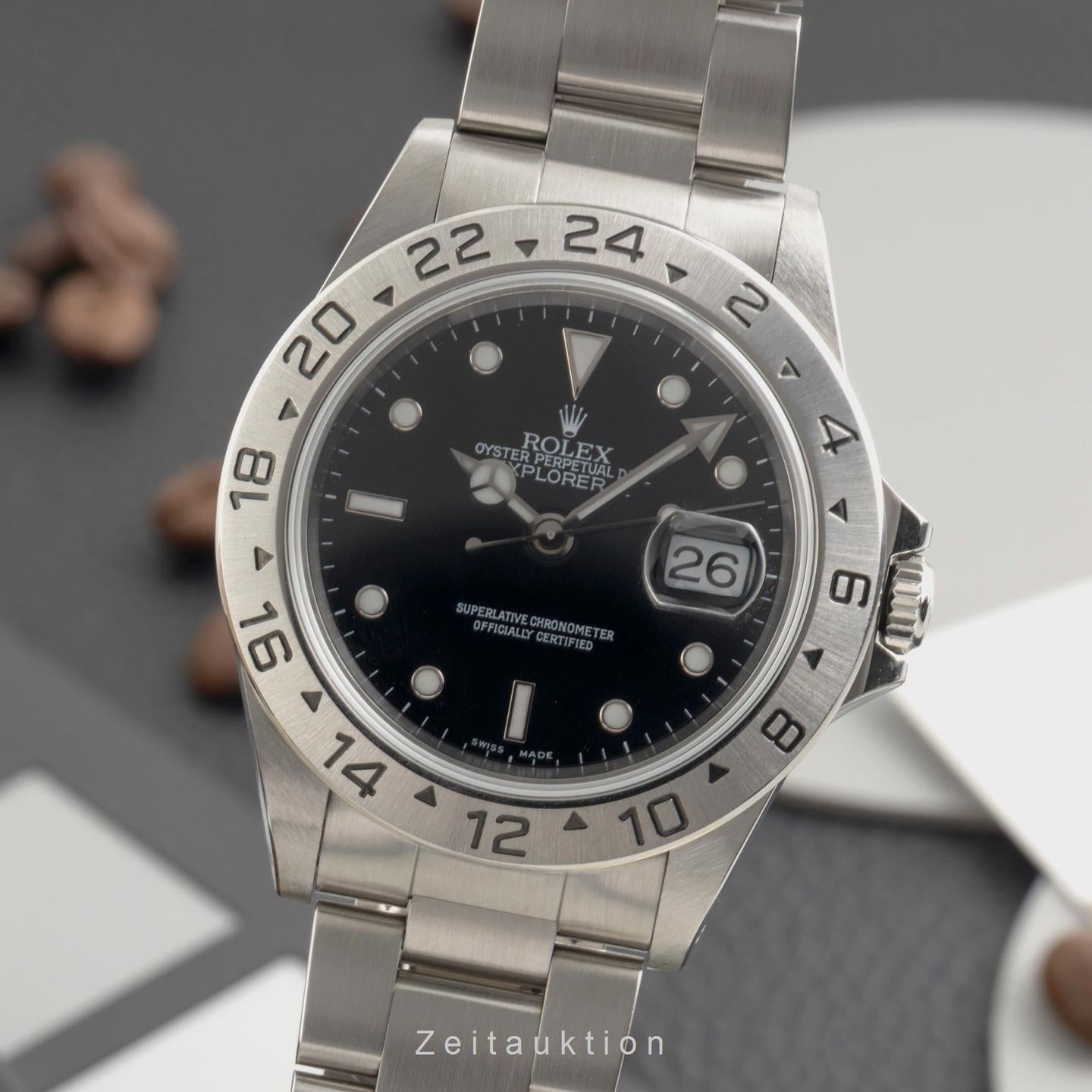 Rolex Explorer II 16570 (1999) - 40mm Staal (1/8)