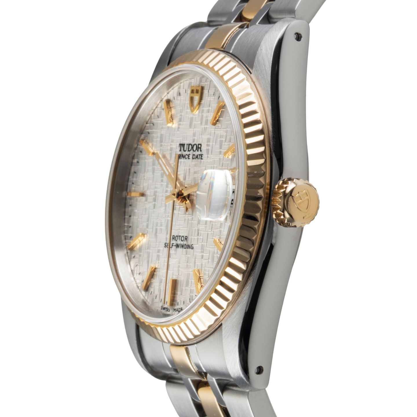 Tudor Prince Date 74033 (Unknown (random serial)) - Silver dial 34 mm Gold/Steel case (6/8)