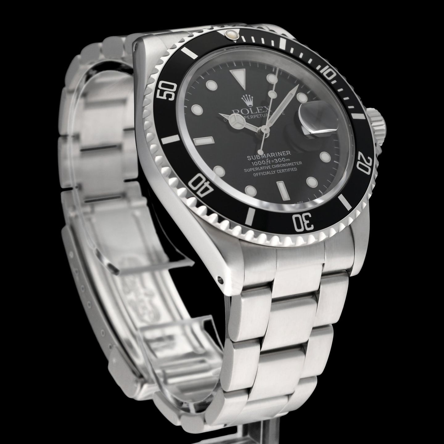 Rolex Submariner Date 16610 (1998) - Black dial 40 mm Steel case (6/8)