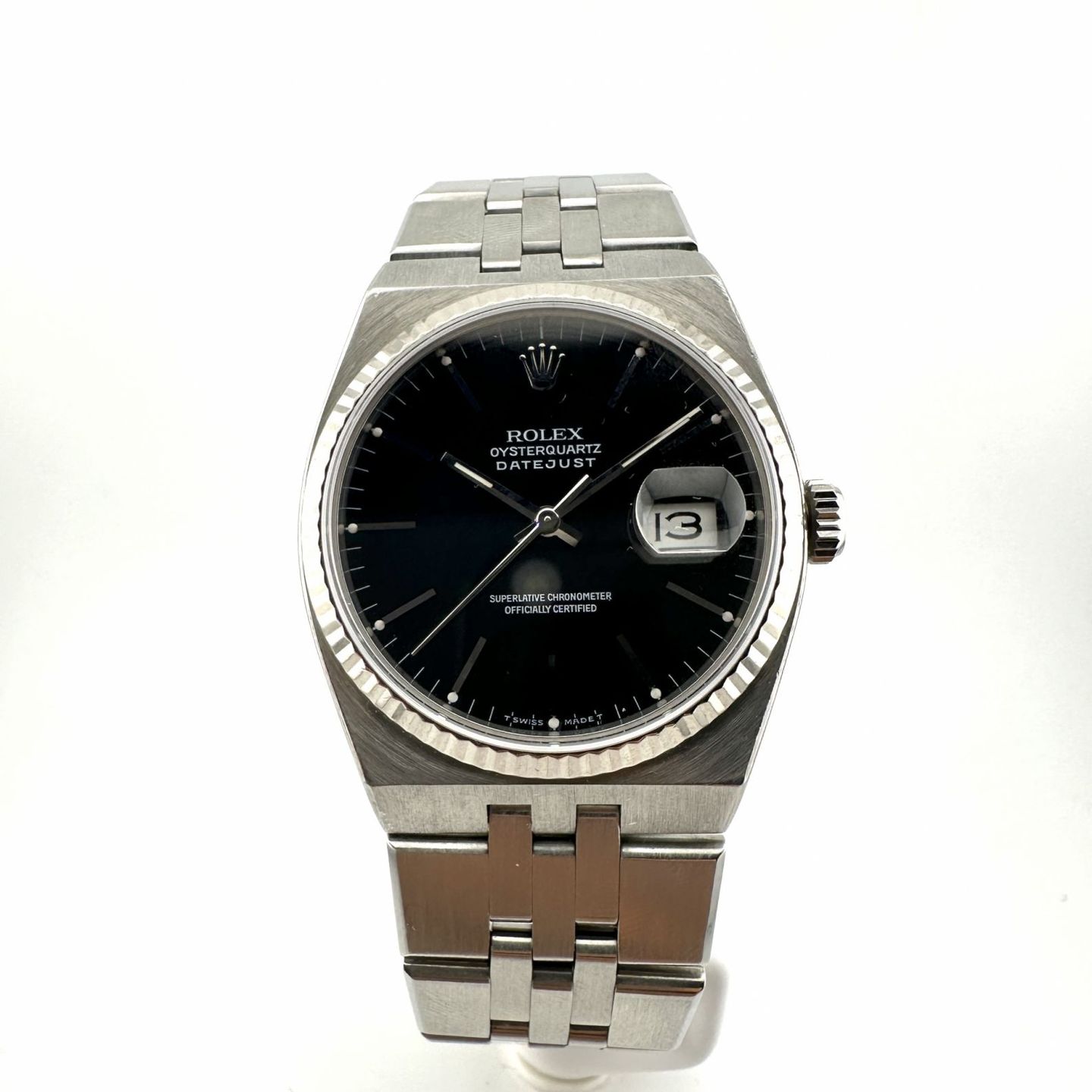 Rolex Datejust Oysterquartz 17014 (1982) - Black dial 36 mm Steel case (1/1)