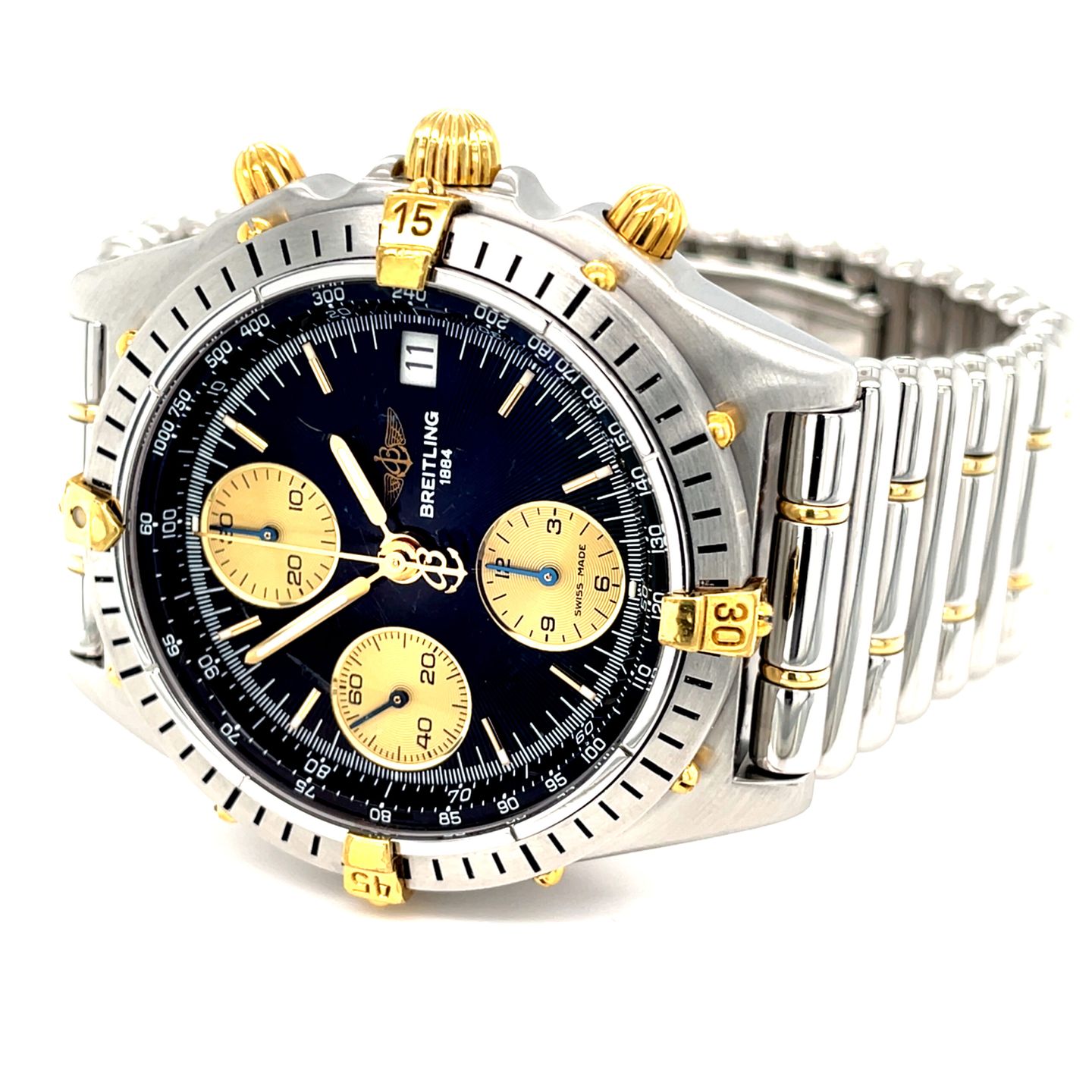 Breitling Chronomat B13048 (1990) - Zwart wijzerplaat 40mm Staal (5/8)