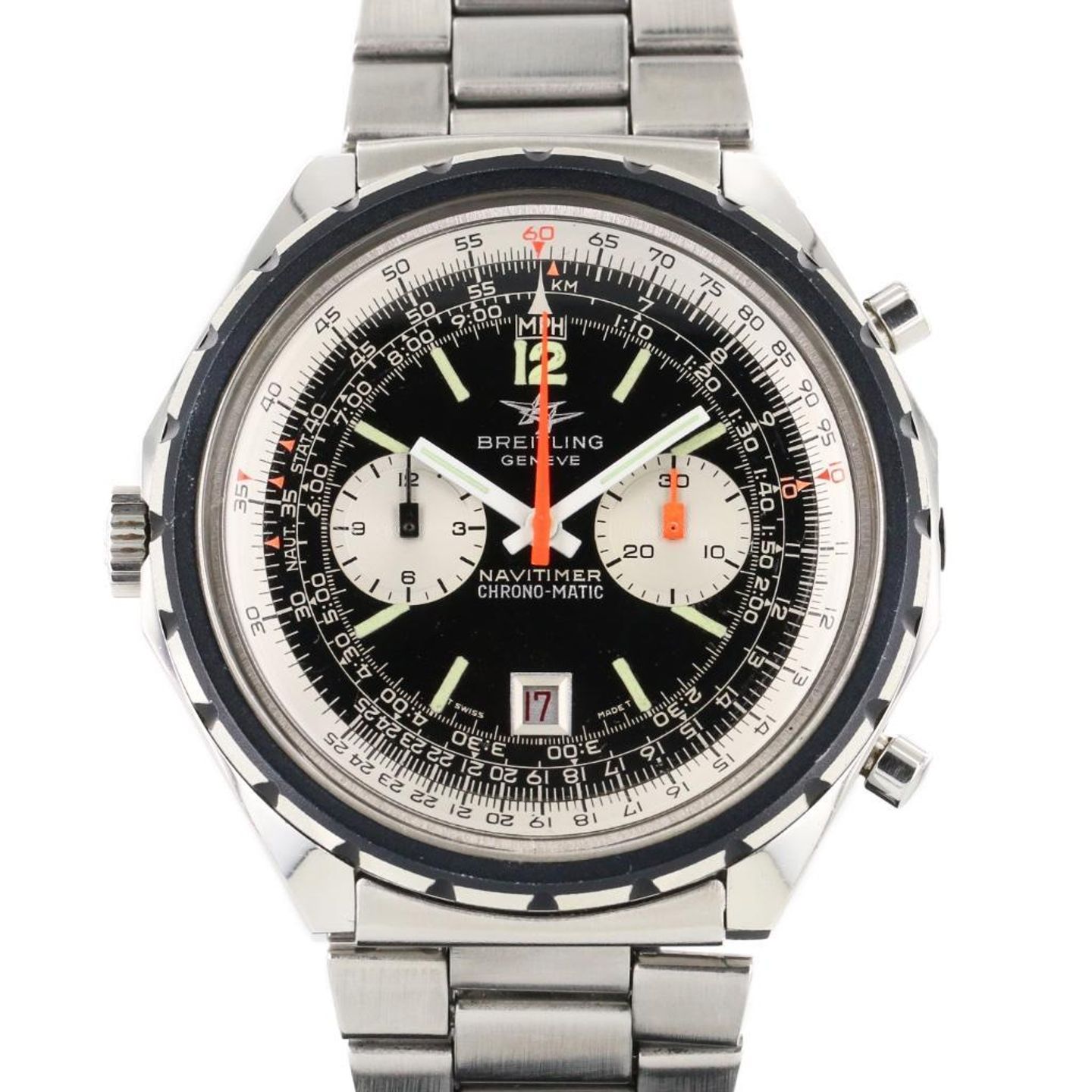 Breitling Chrono-Matic 1806 (Unknown (random serial)) - Black dial 49 mm Steel case (1/3)