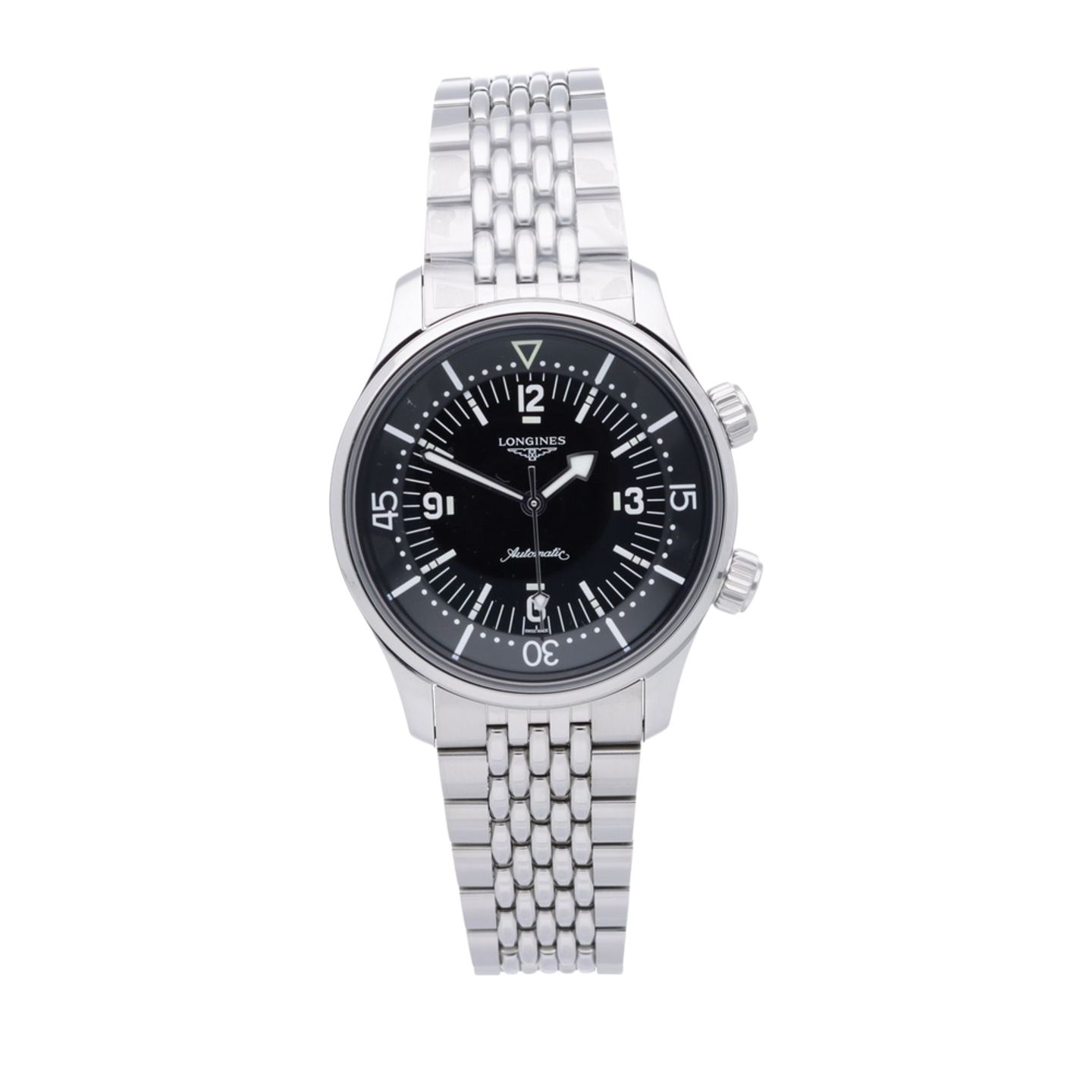 Longines Legend Diver L3.764.4.50.7 (2025) - Zwart wijzerplaat 39mm Staal (1/7)