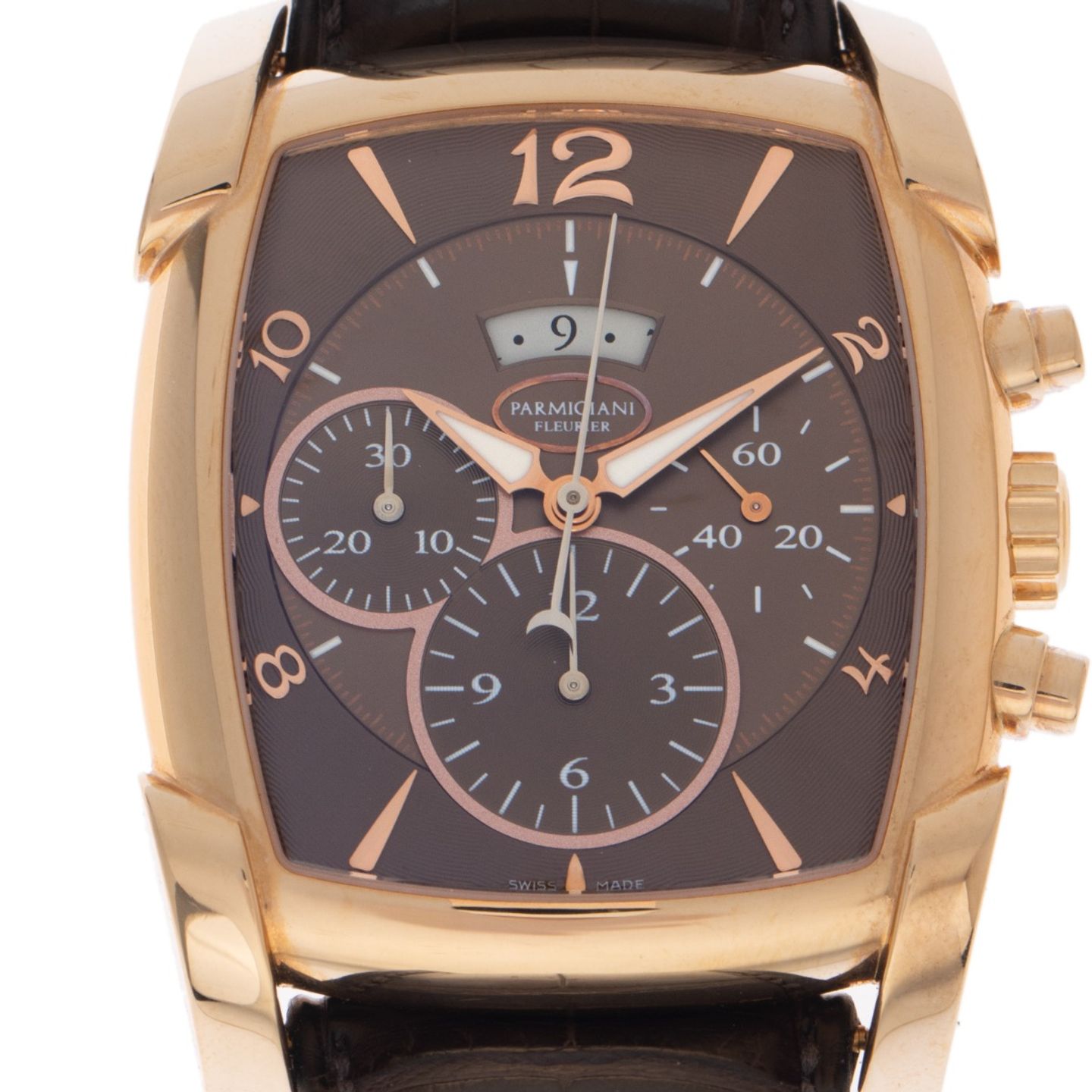 Parmigiani Fleurier Kalpa PFC193-1002500-XA1442 (2008) - Blue dial 48 mm Rose Gold case (1/7)