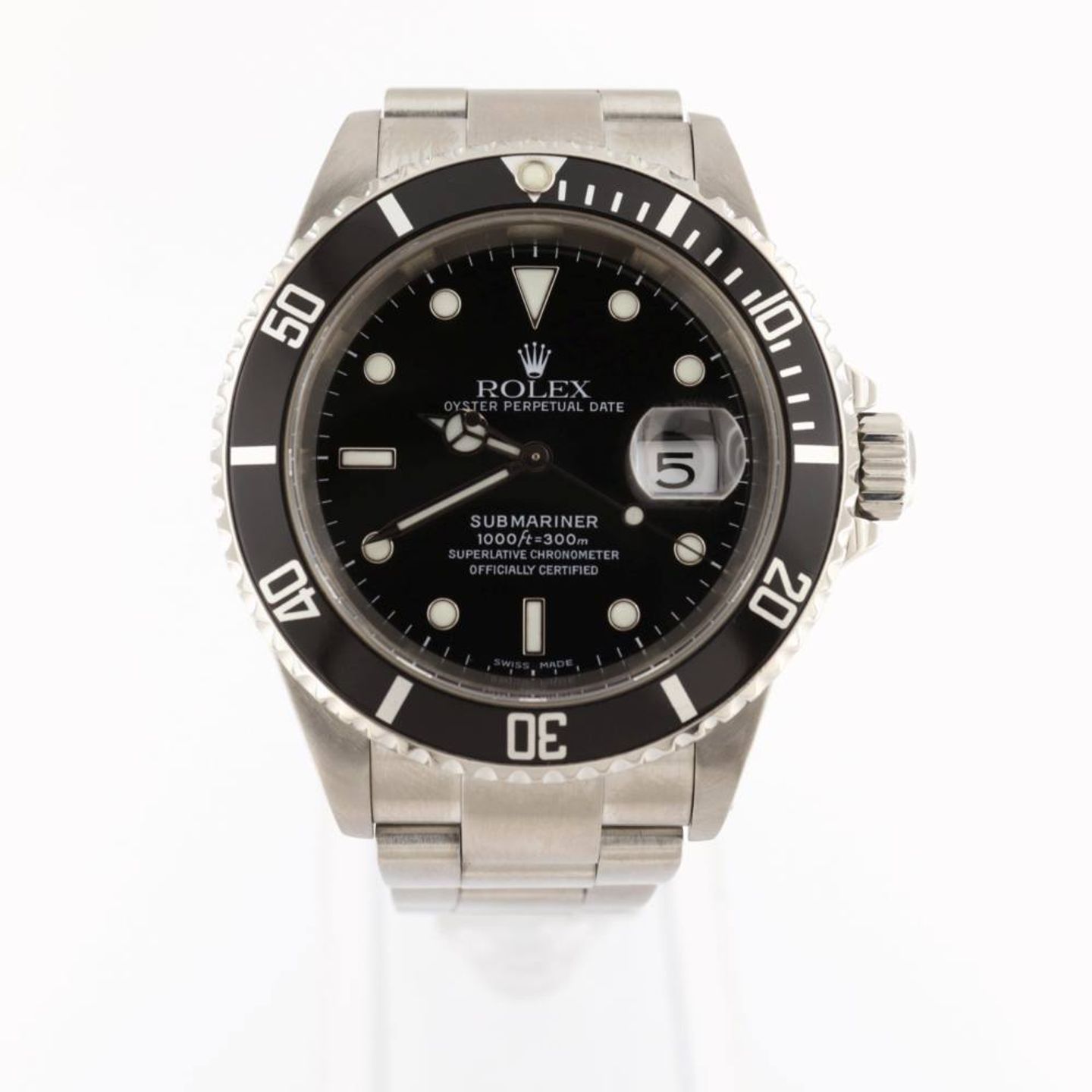 Rolex Submariner Date 16610 (2002) - Black dial 40 mm Steel case (1/6)