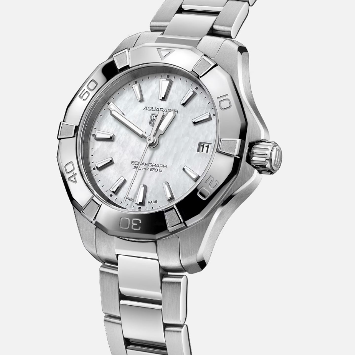 TAG Heuer Aquaracer Lady WBP1312.BA0005 (2024) - Pearl dial 34 mm Steel case (1/1)