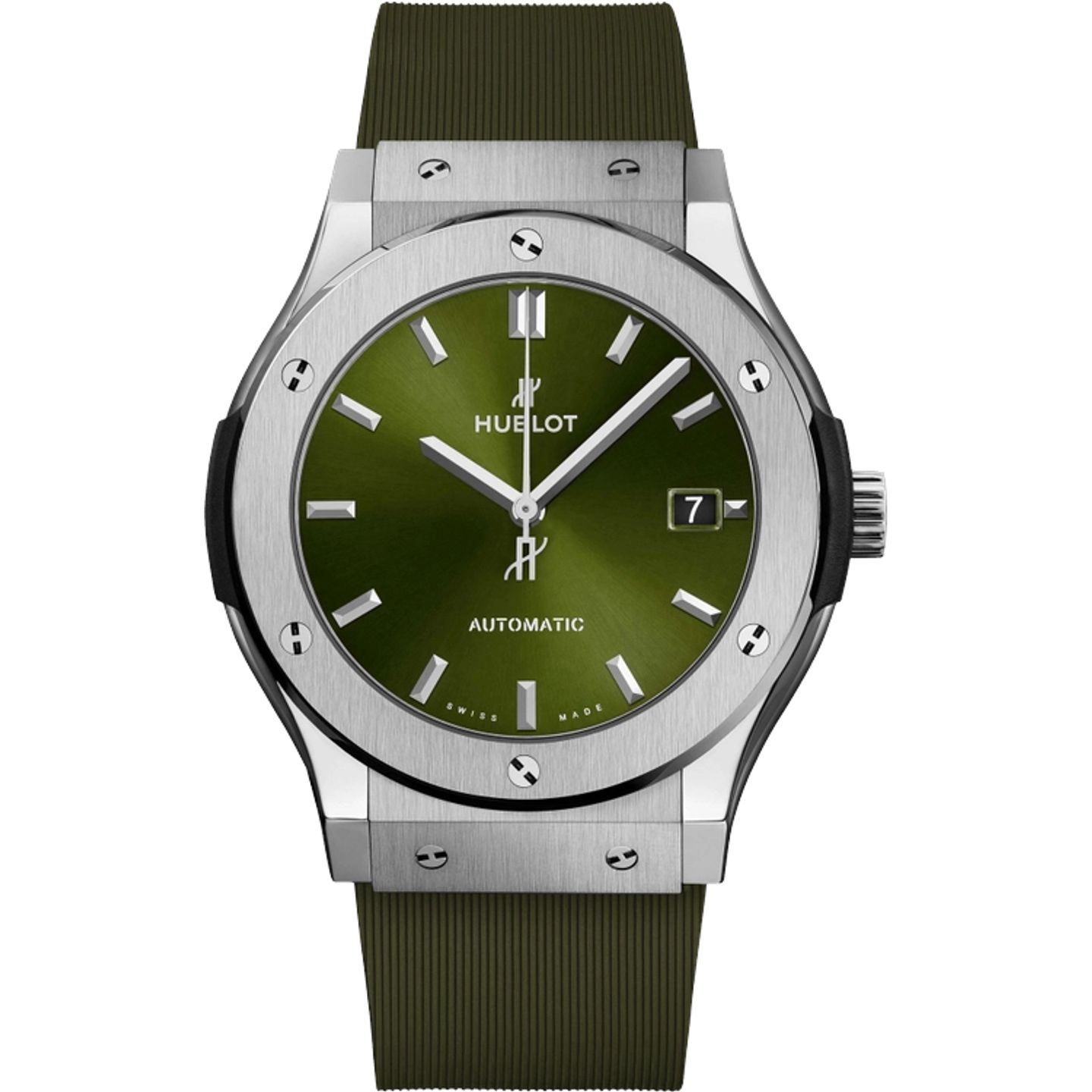 Hublot Classic Fusion 511.NX.8970.RX (2025) - Green dial 45 mm Titanium case (1/1)
