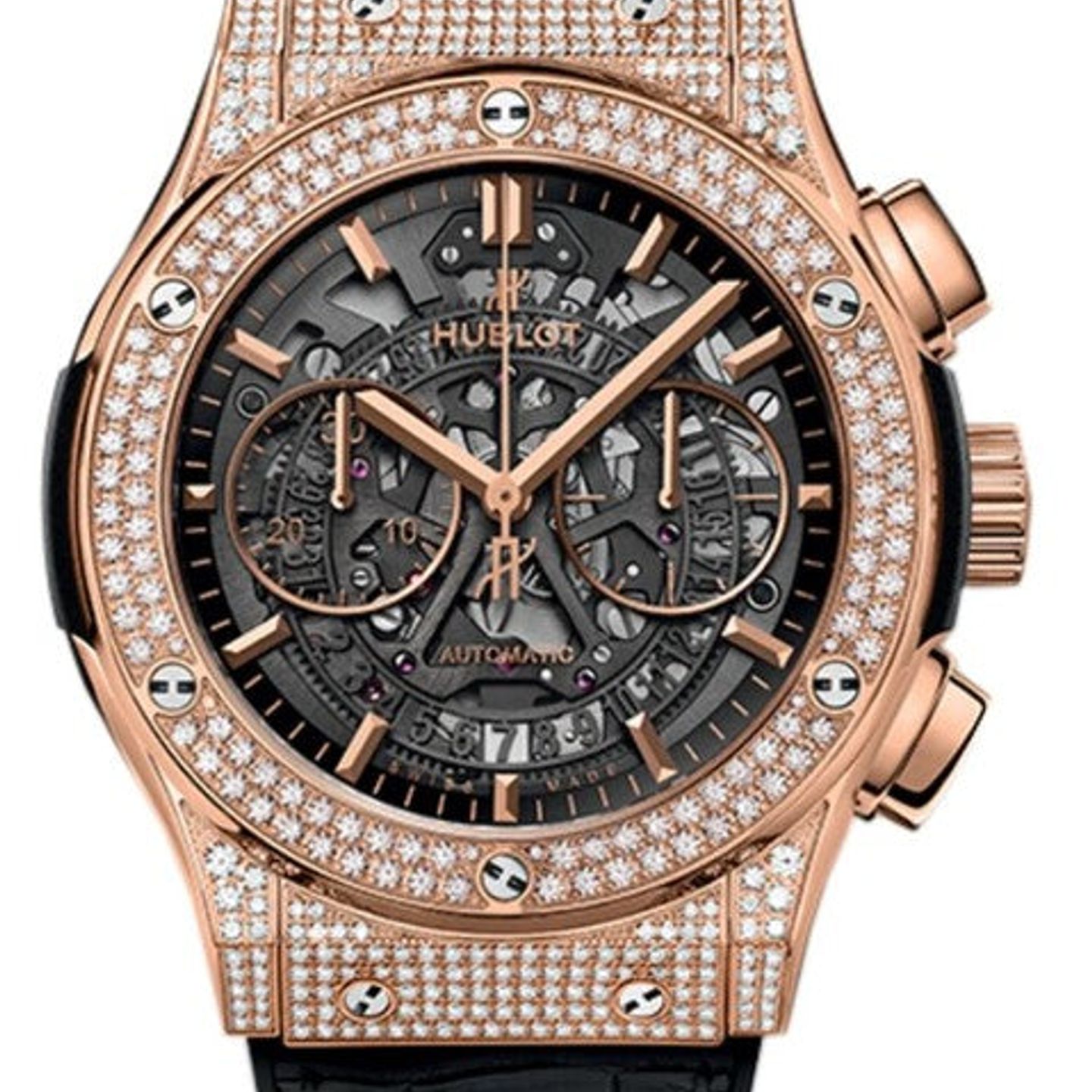 Hublot Classic Fusion Aerofusion 525.OX.0180.LR.1704 (2026) - Transparent dial 45 mm Rose Gold case (1/1)