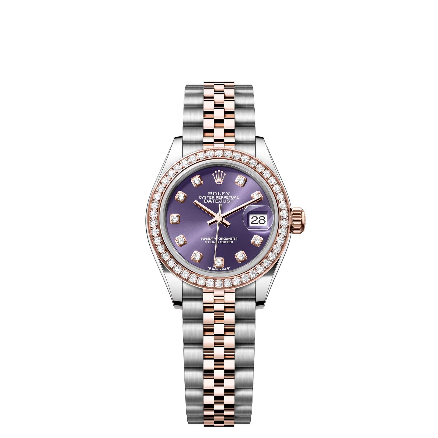 Rolex Lady-Datejust 279381RBR (2024) - Purple dial 28 mm Steel case (1/1)