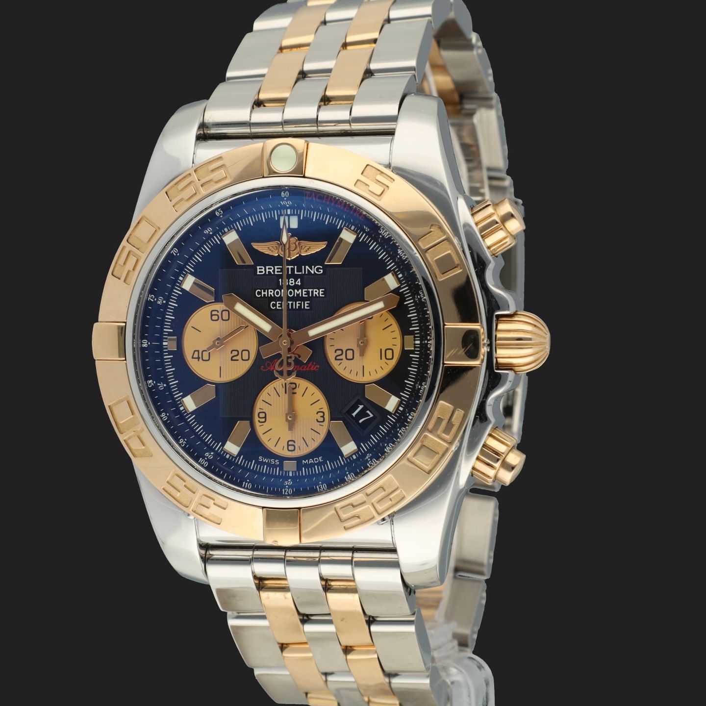 Breitling Chronomat 44 CB011012.A693.737P (2015) - Wit wijzerplaat 44mm Staal (1/8)