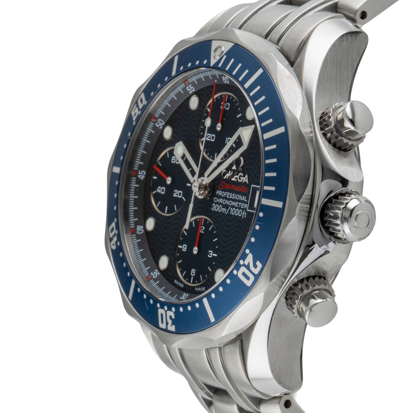 Omega Seamaster Diver 300 M 2225.80.00 (2007) - Blue dial 42 mm Steel case (6/8)