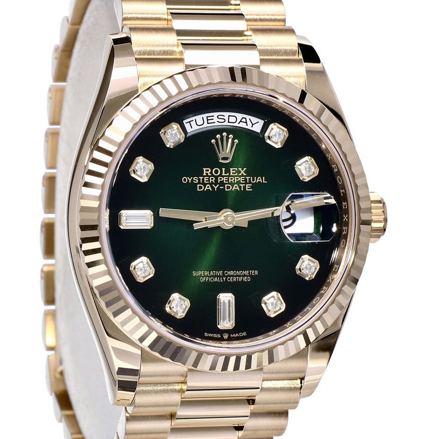 Rolex Day-Date 36 128238 (2022) - Orange dial 36 mm Yellow Gold case (5/8)