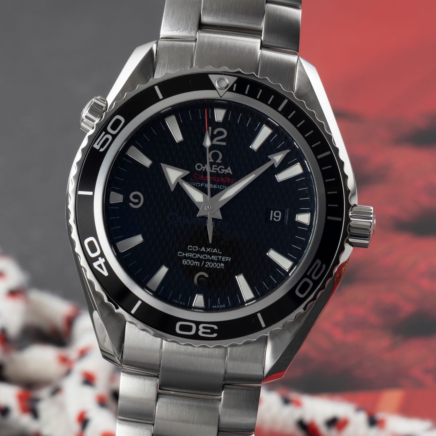 Omega Seamaster Planet Ocean 222.30.46.20.01.001 (Onbekend (willekeurig serienummer)) - Zwart wijzerplaat 46mm Staal (3/8)