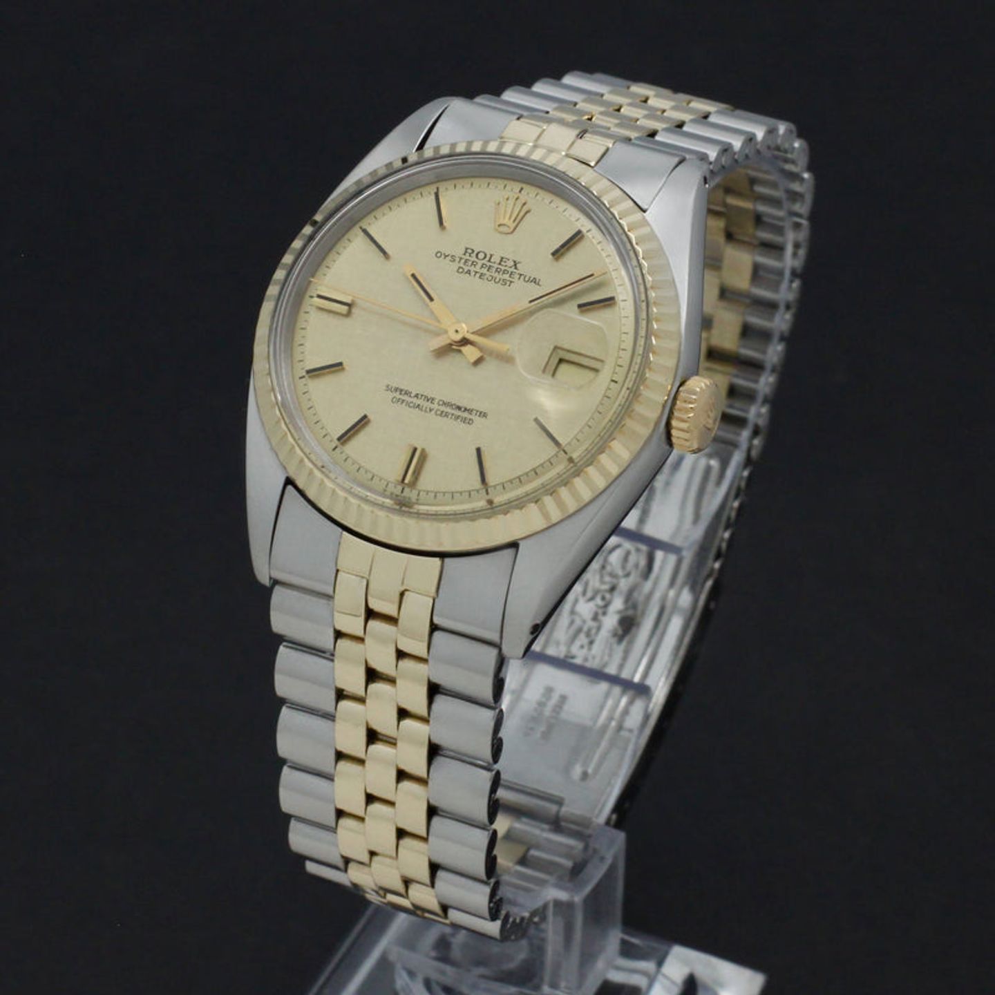 Rolex Datejust 1601 (1972) - Goud wijzerplaat 36mm Goud/Staal (2/7)