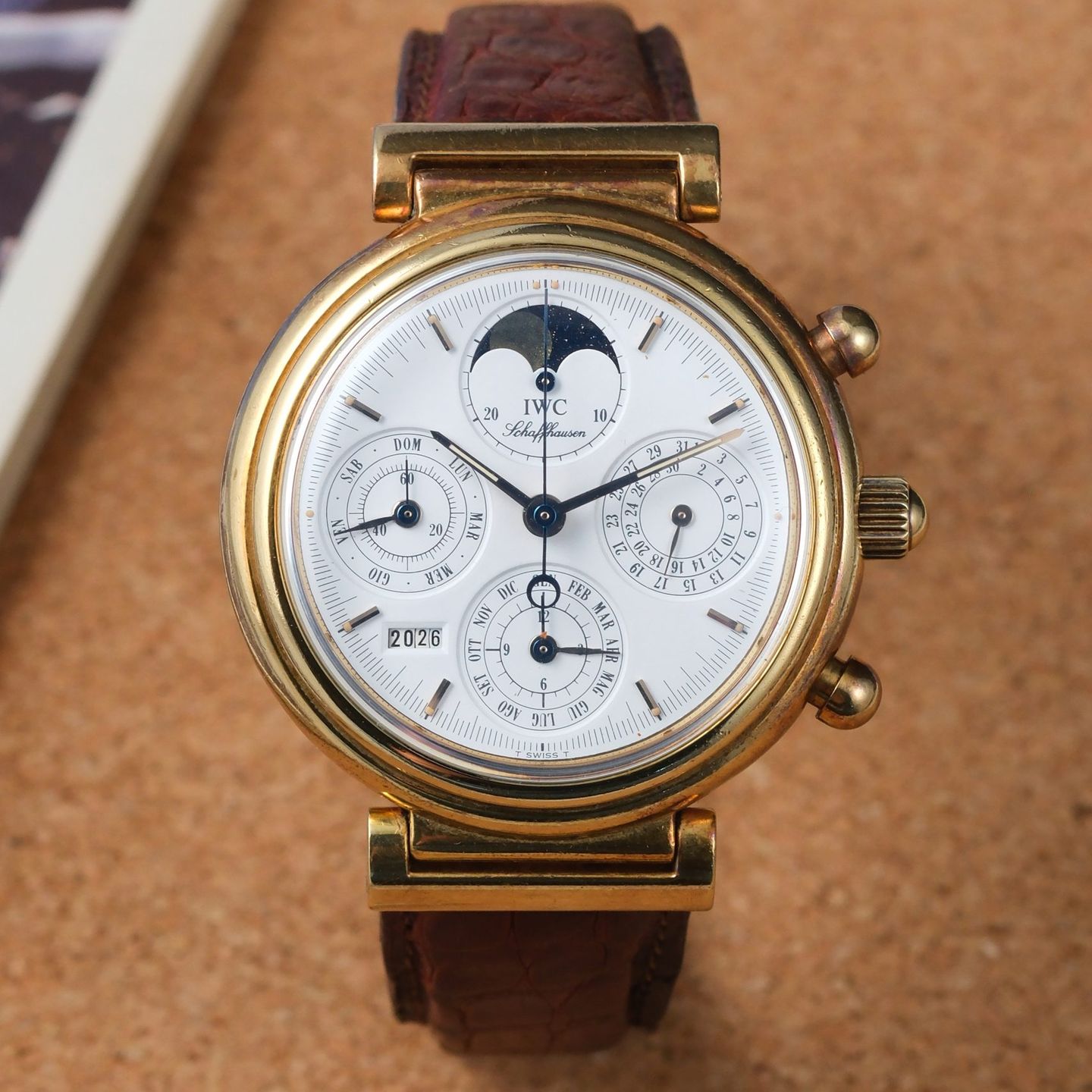 IWC Da Vinci IW3750 (1989) - Wit wijzerplaat 39mm Geelgoud (1/8)