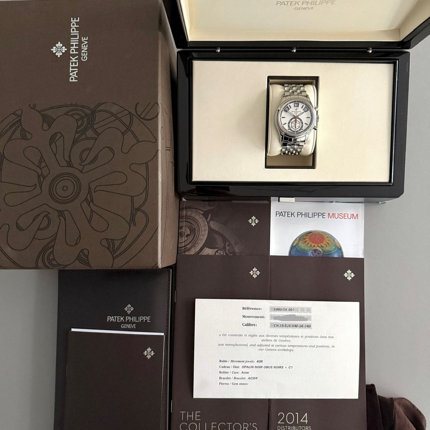 Patek Philippe Annual Calendar Chronograph 5960/1A-001 (2015) - Silver dial 41 mm Steel case (2/6)