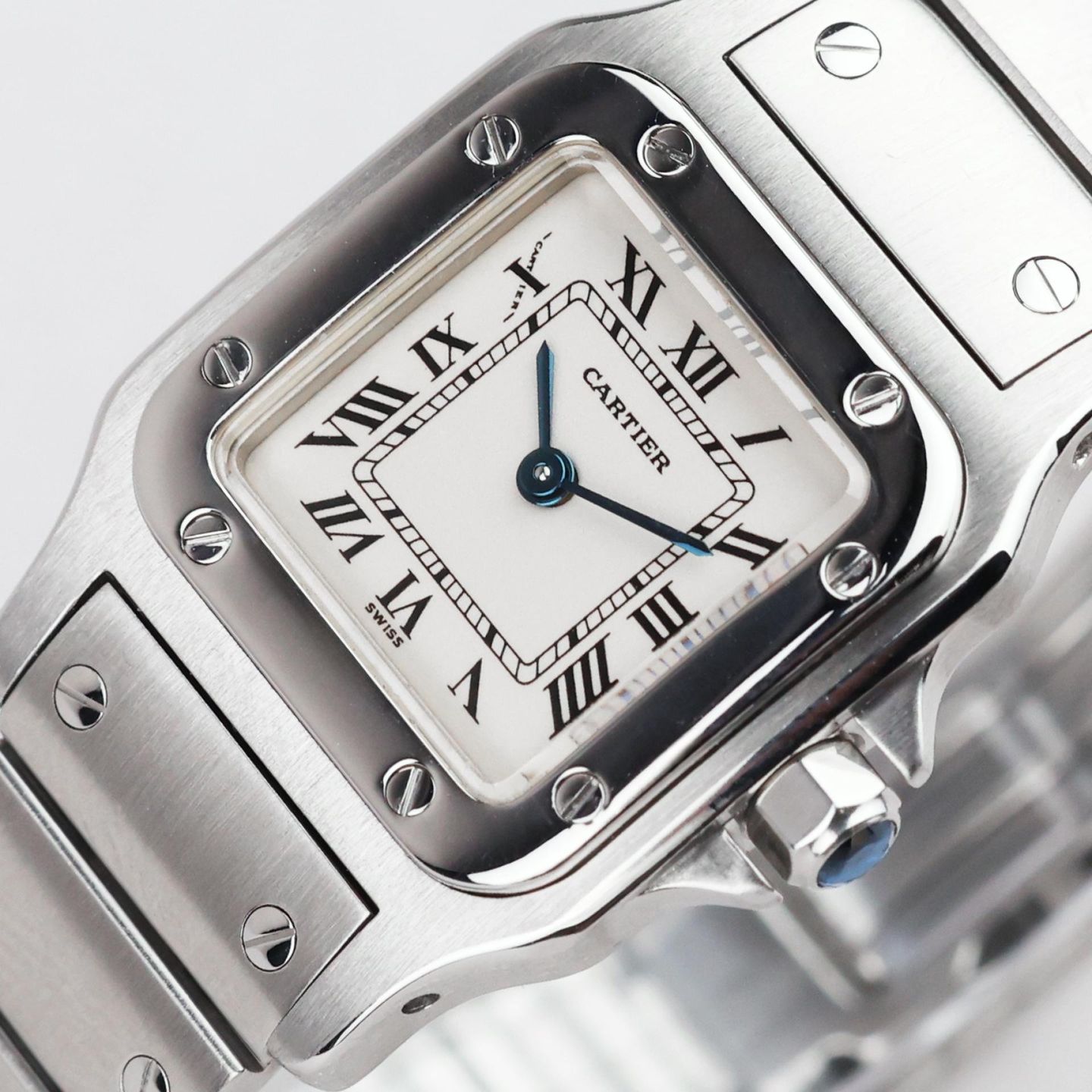 Cartier Santos 9057930 (Unknown (random serial)) - White dial 24 mm Steel case (5/7)