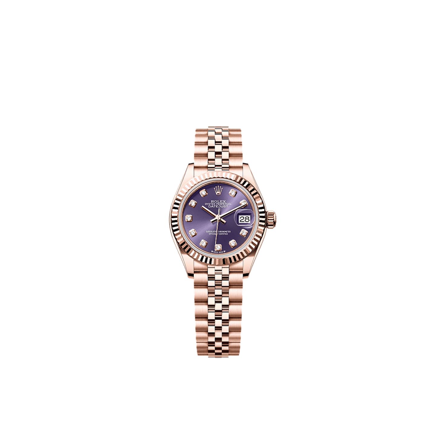 Rolex Lady-Datejust 279175 (2025) - Purple dial 28 mm Rose Gold case (1/1)
