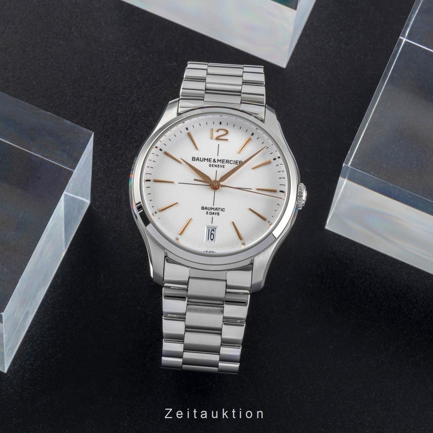 Baume & Mercier Clifton M0A10793 (Onbekend (willekeurig serienummer)) - Wit wijzerplaat 39mm Staal (3/8)