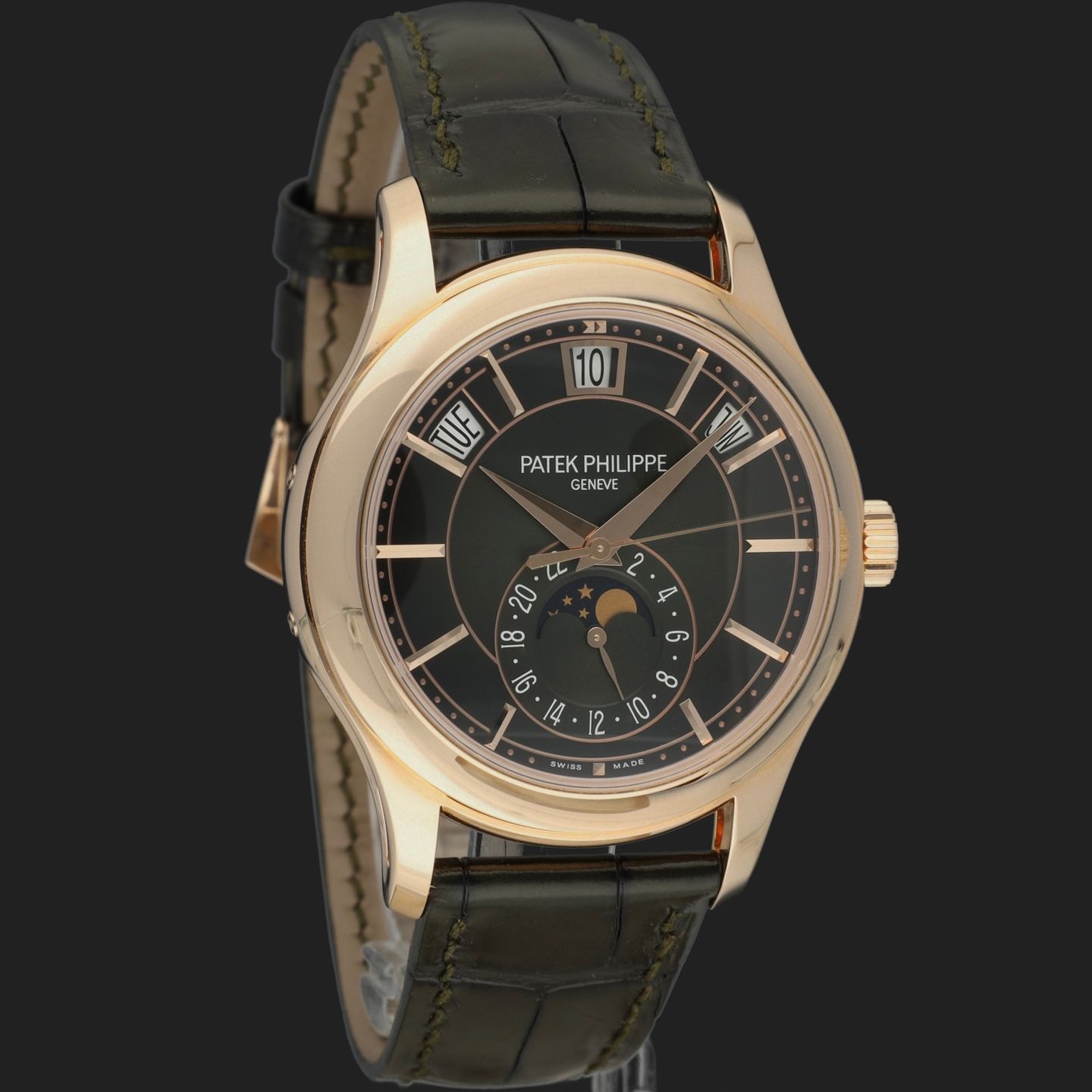 Patek Philippe Annual Calendar 5205R-011 (2023) - Green dial 40 mm Rose Gold case (4/8)