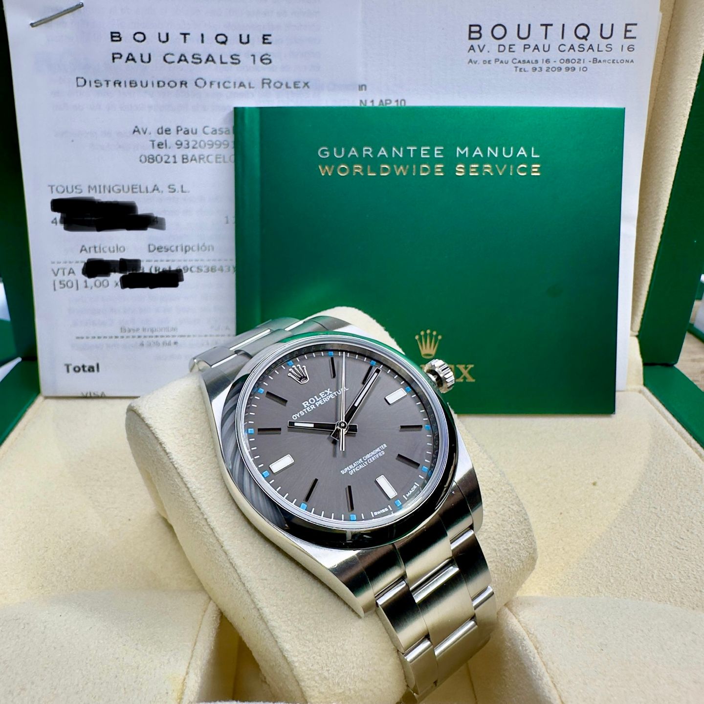 Rolex Oyster Perpetual 39 114300 (2019) - Grey dial 39 mm Steel case (4/8)